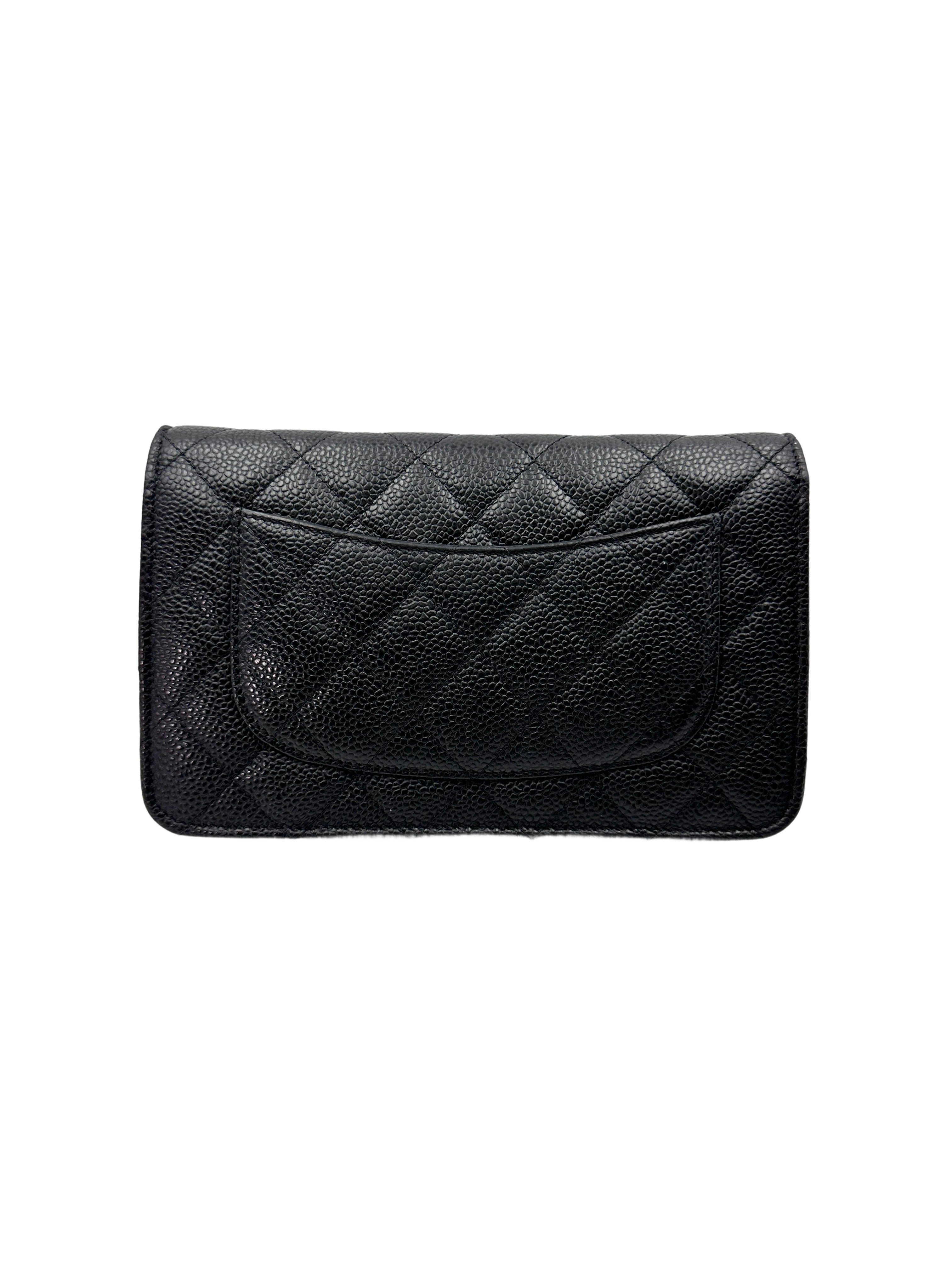 Chanel Black Quilted Calfskin Wallet On Chain With Gold Buckle(PG***TC) IRIS212