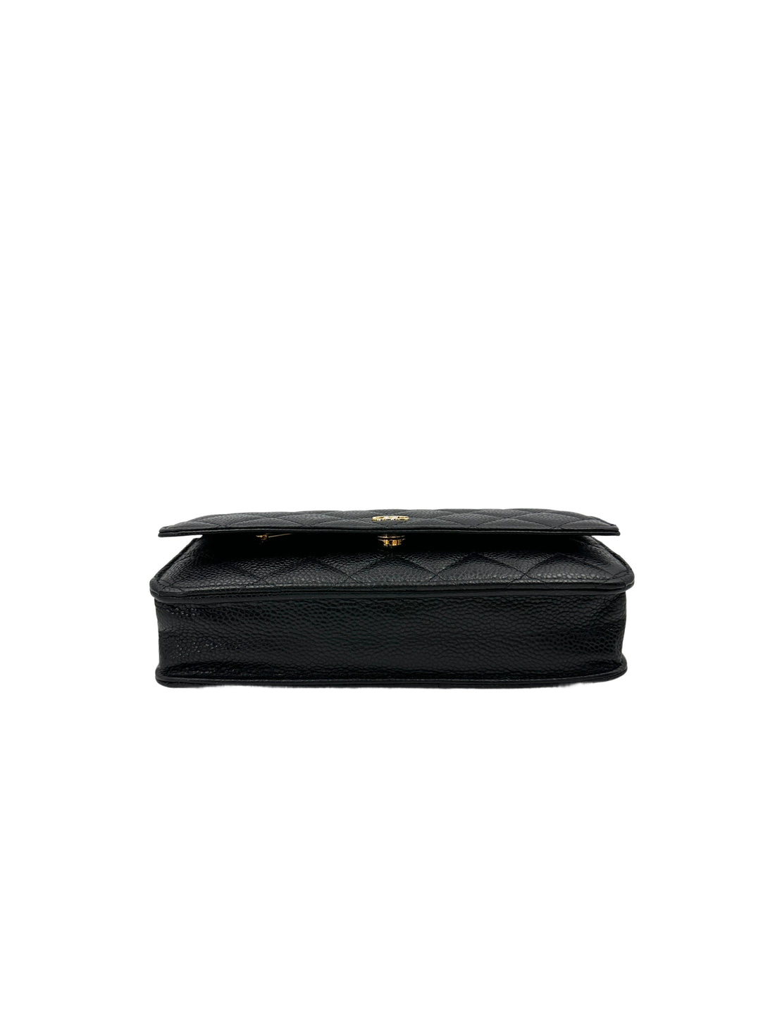 Chanel Black Quilted Calfskin Wallet On Chain With Gold Buckle(PG***TC) IRIS212