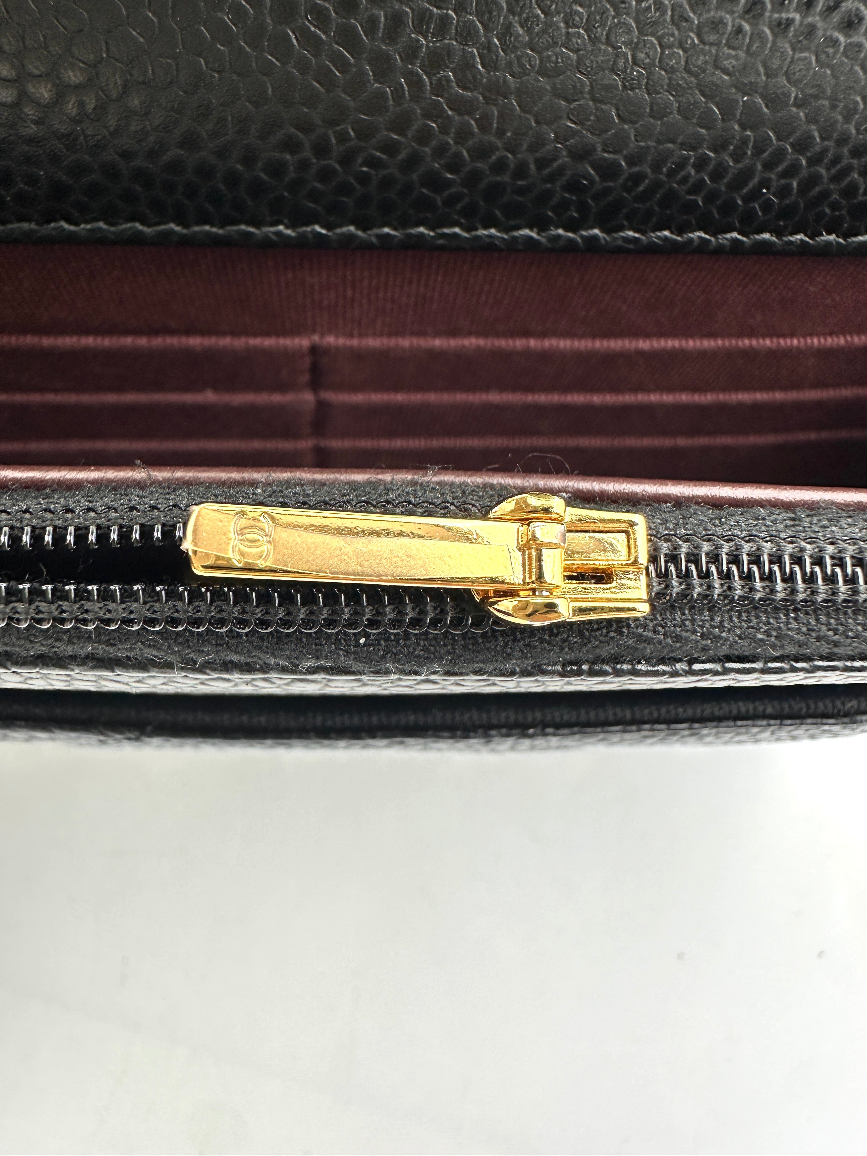 Chanel Black Quilted Calfskin Wallet On Chain With Gold Buckle(PG***TC) IRIS212