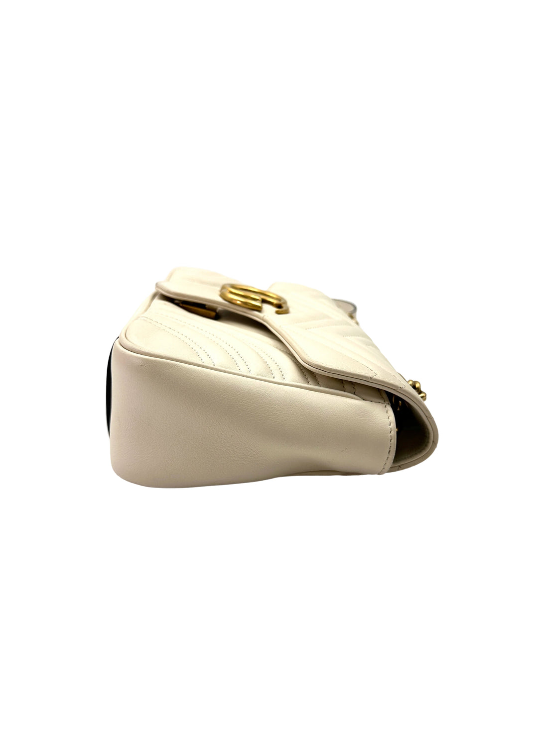 Gucci GG Marmont White Matelasse Leather Shoulder Bag GG920