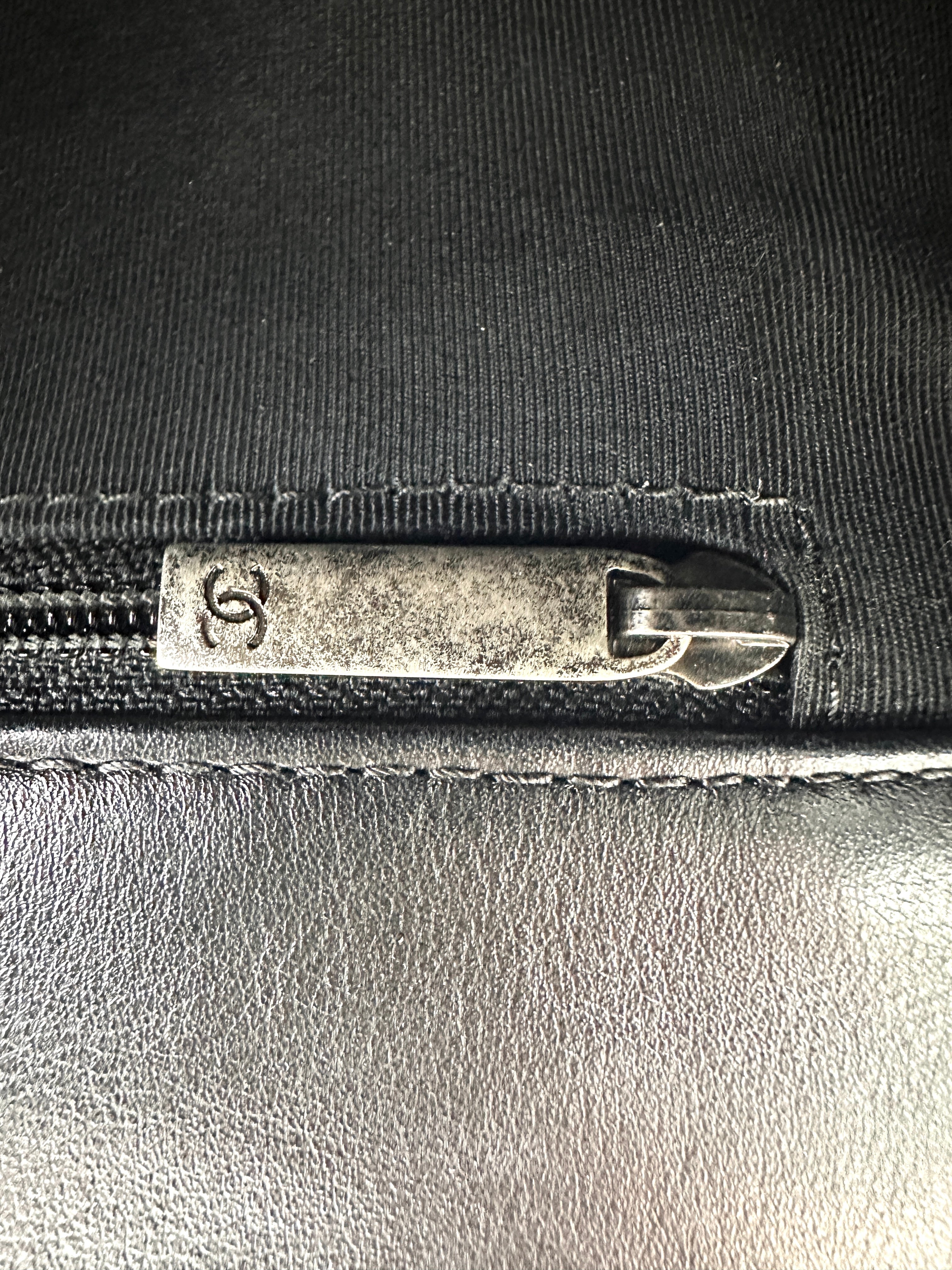Chanel LeBoy Black Quilted Calfskin Flap Bag With Silver Buckle(19***02) IRIS211