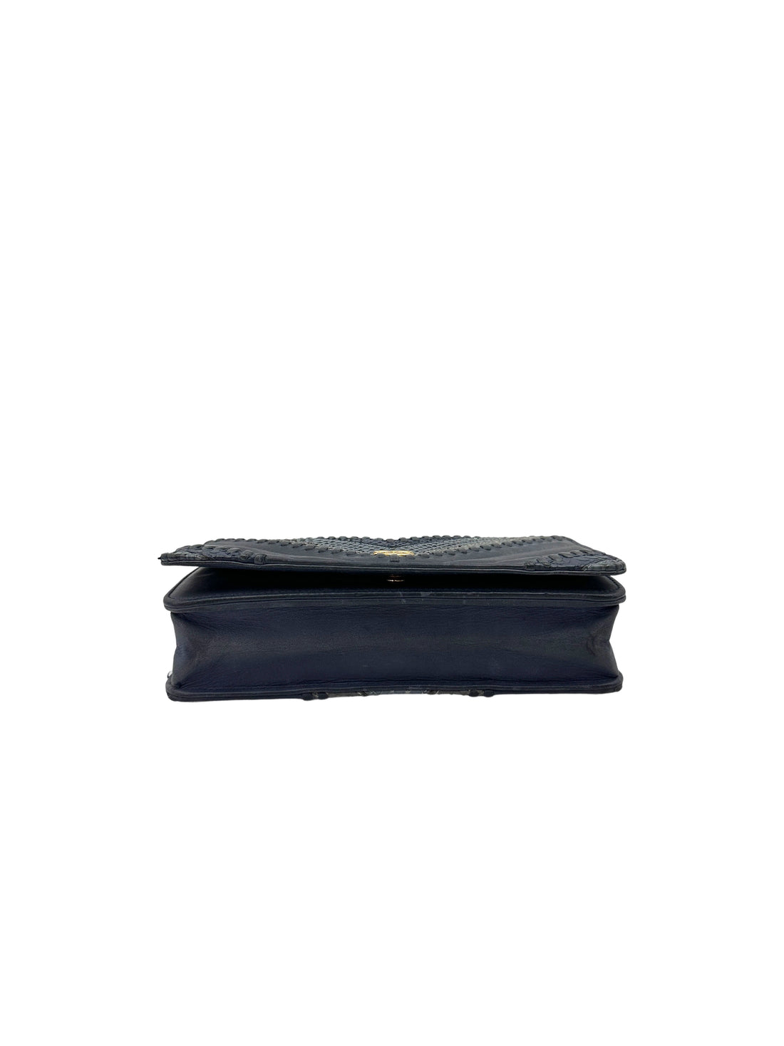 Chanel Cuba CC Whipstitch Chevron Leather & Python Wallet On Chain(23***31) CC1899