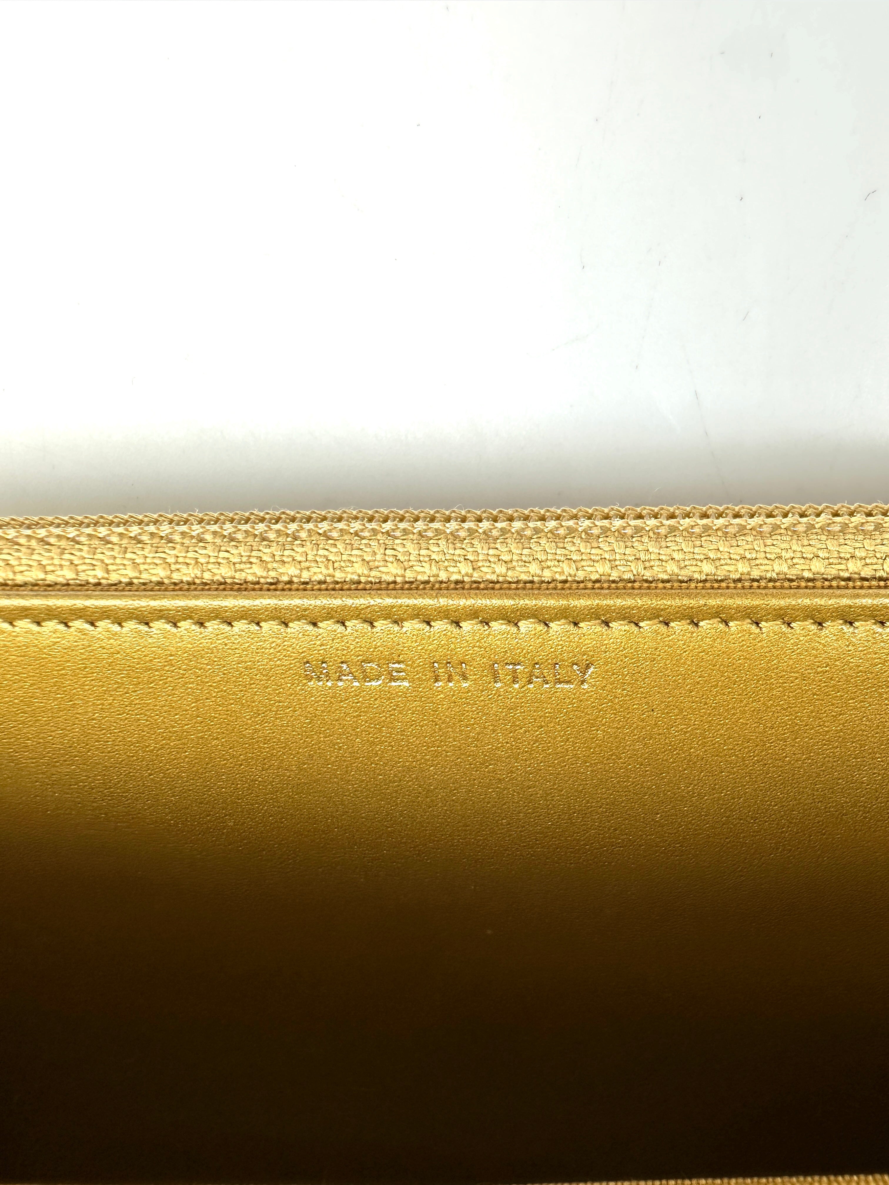 Chanel LeBoy Gold Quilted Leather Wallet On Chain With Gold Buckle(19***84) CC1890