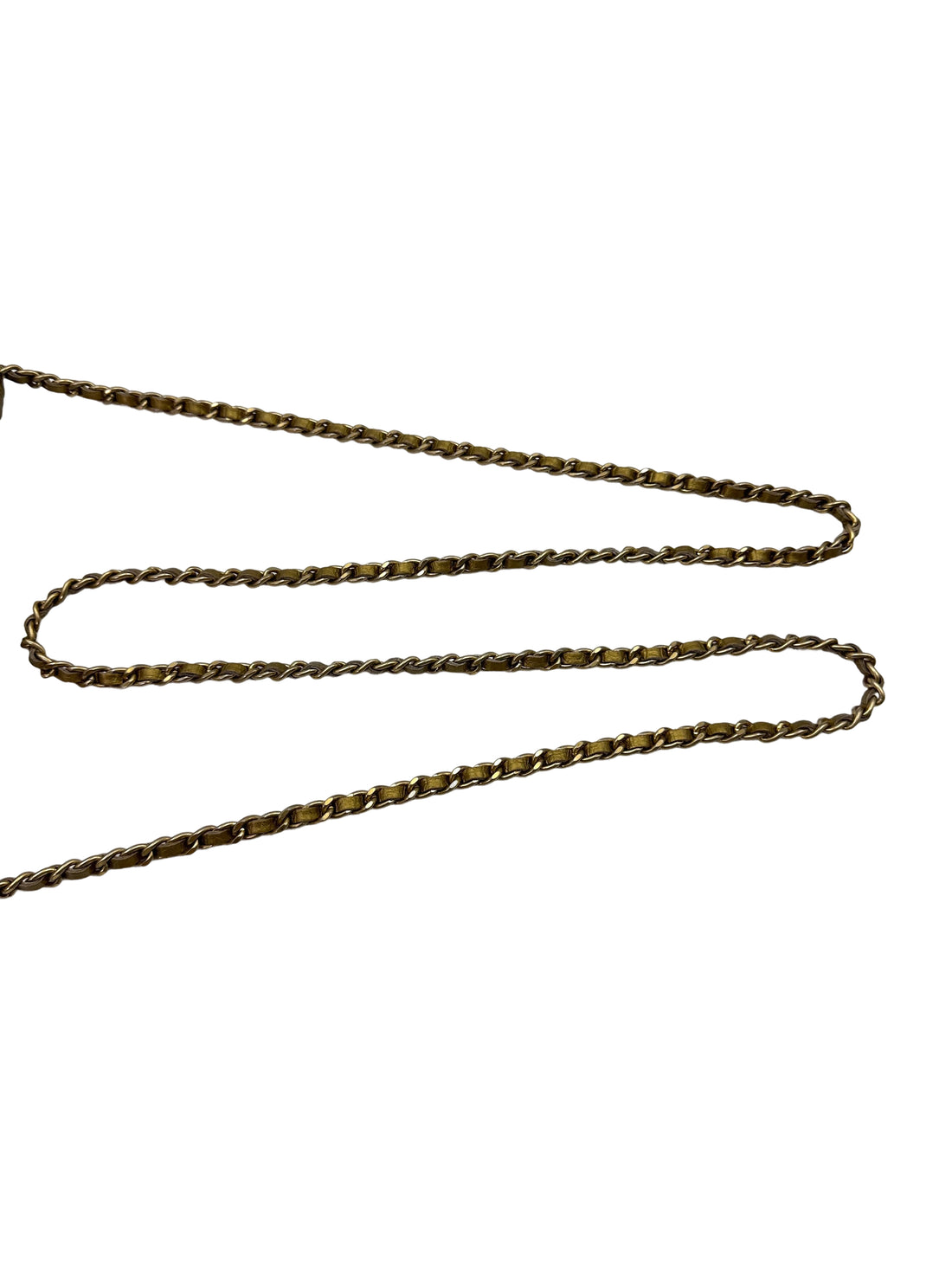 Chanel LeBoy Gold Quilted Leather Wallet On Chain With Gold Buckle(19***84) CC1890