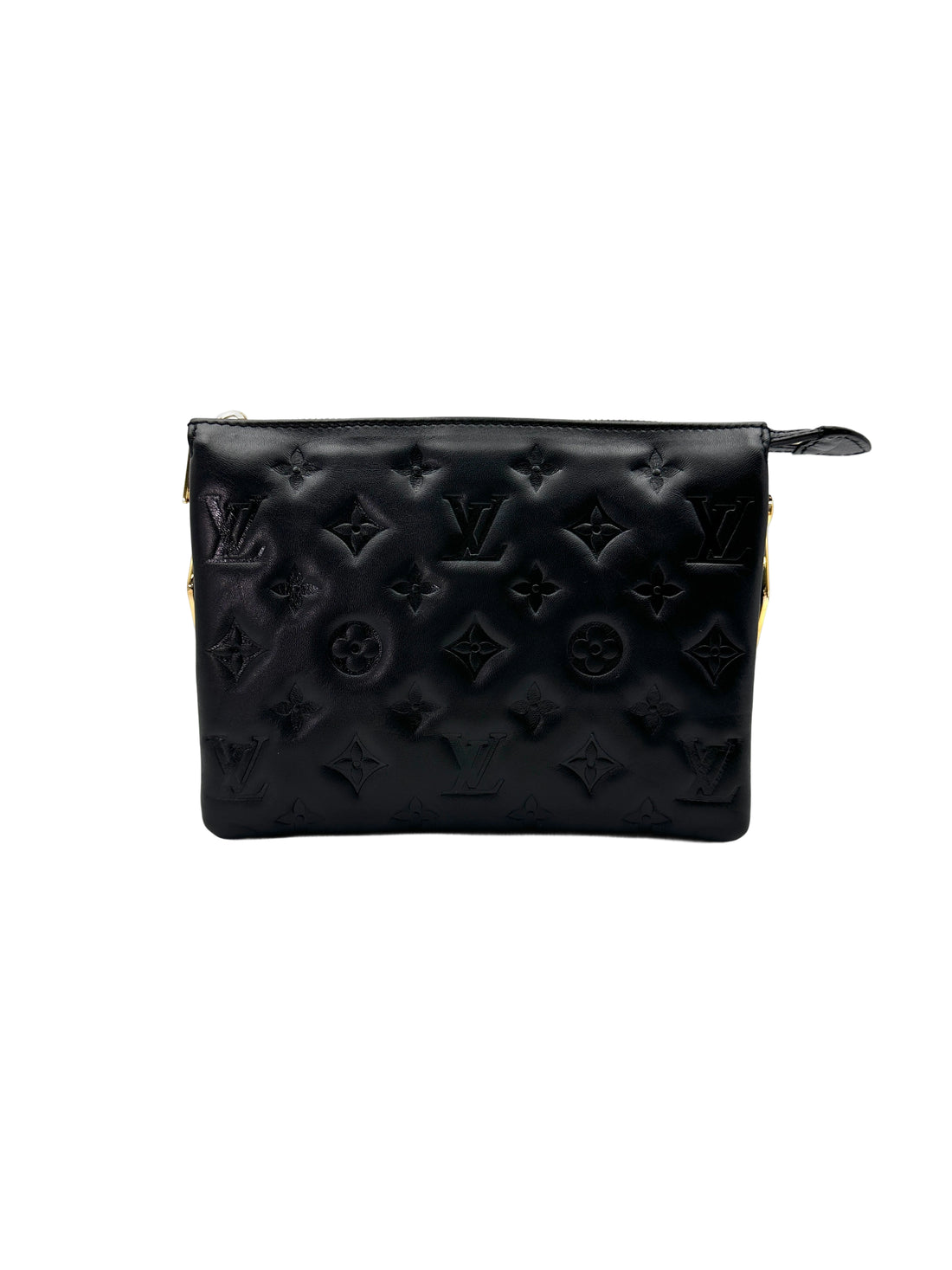 Louis Vuitton Coussin Black Monogram Embossed Leather Shoulder Bag LV2621