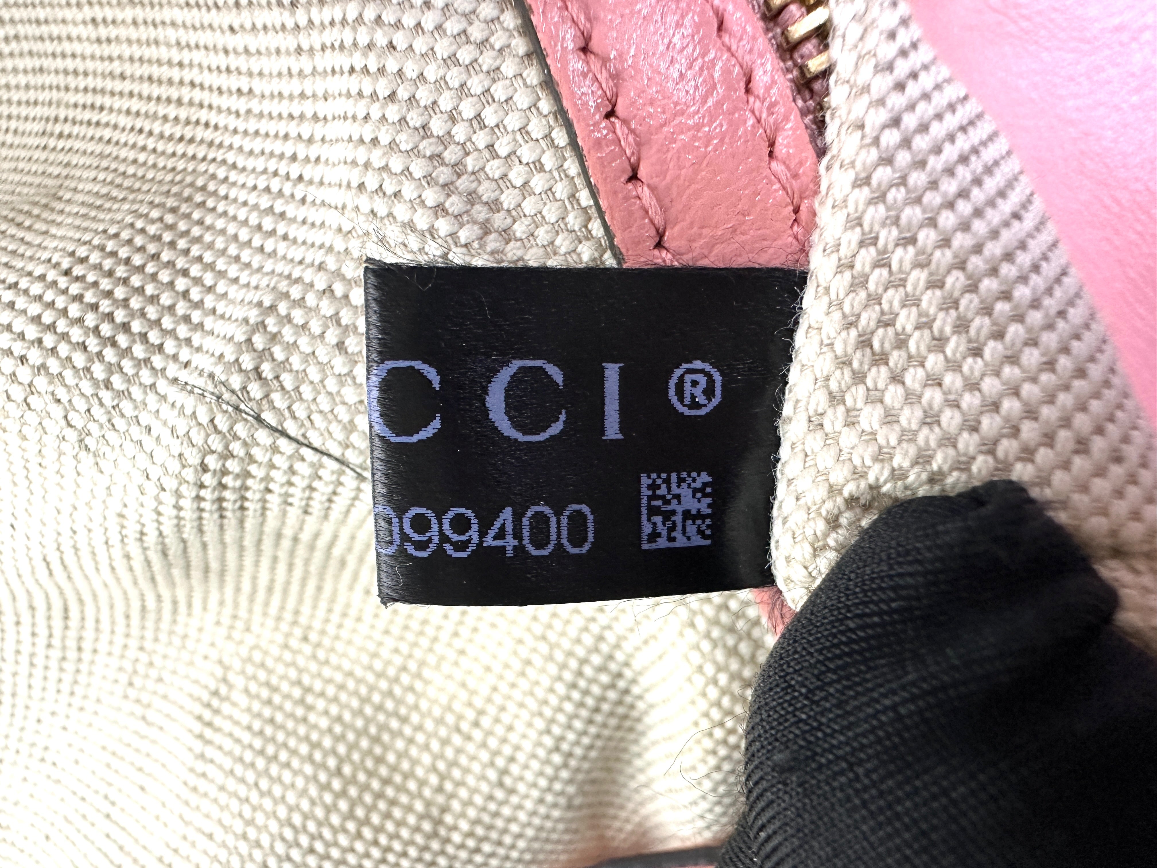Gucci GG Marmont Red Leather Flap Bag With Pink Trim GG919
