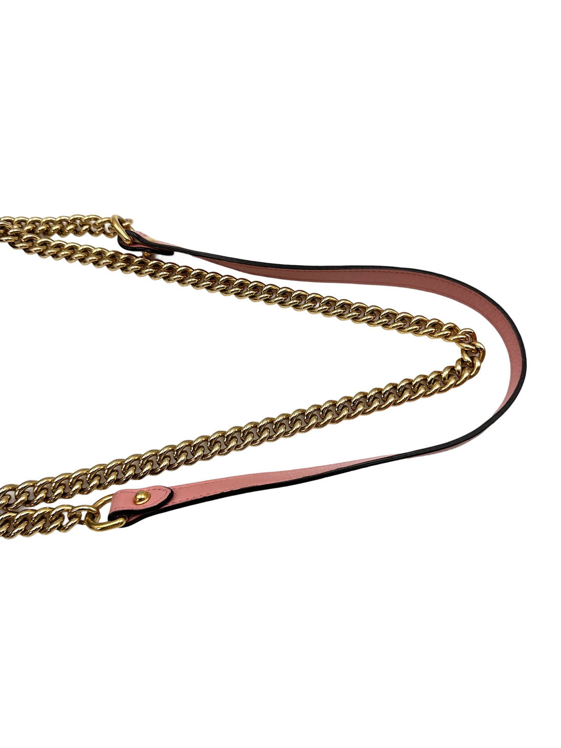 Gucci GG Marmont Red Leather Flap Bag With Pink Trim GG919