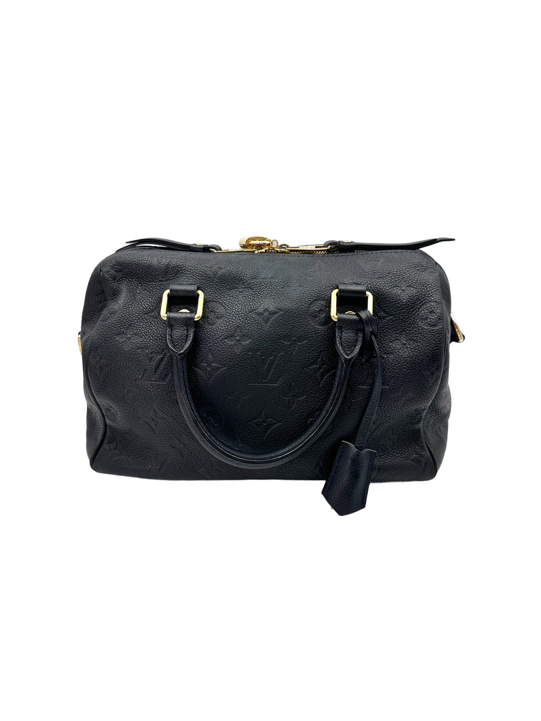 Louis Vuitton Speedy25 Black Monogram Empreinte Leather Handle Bag LV2627
