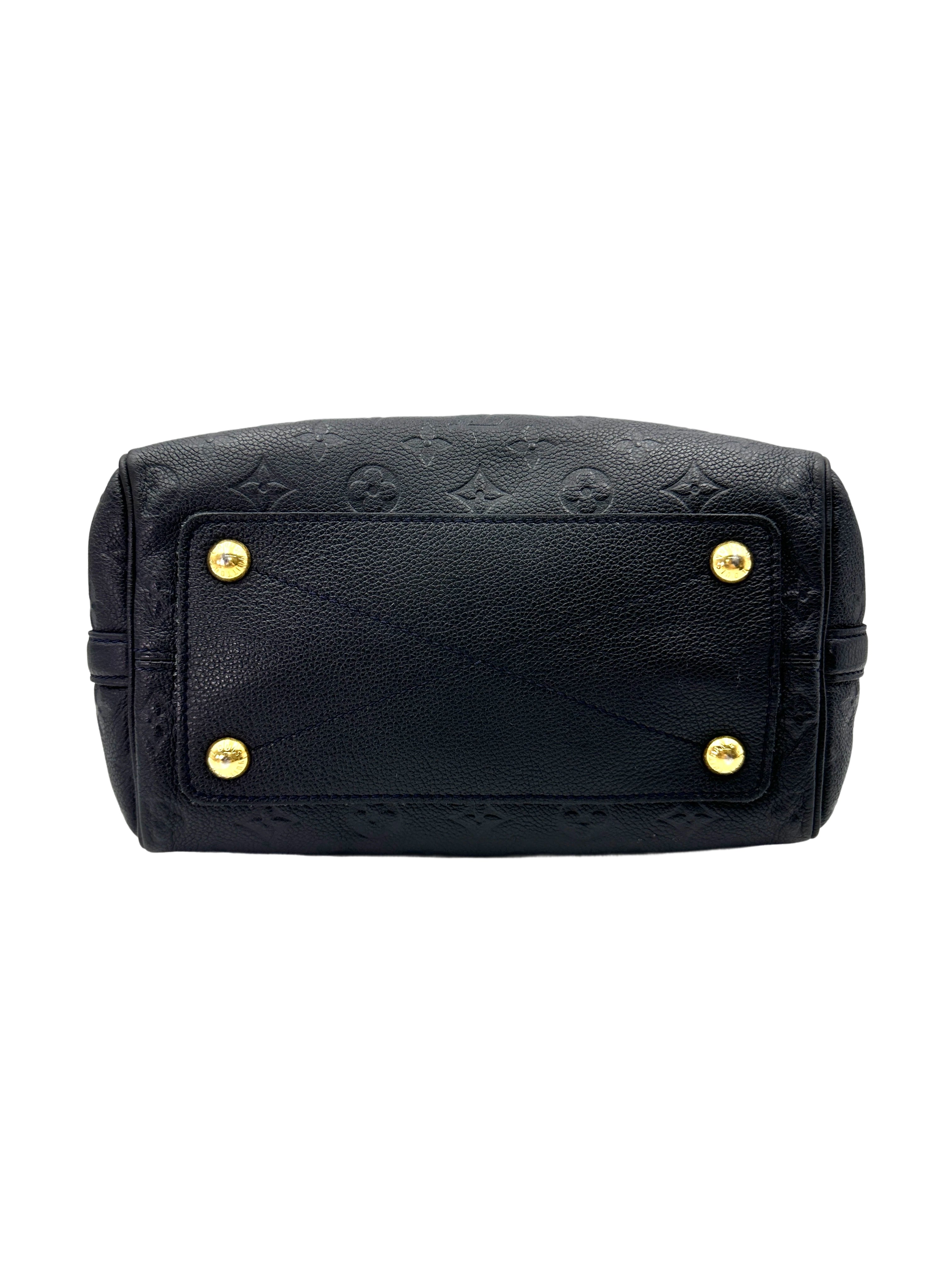 Louis Vuitton Speedy25 Black Monogram Empreinte Leather Handle Bag LV2627
