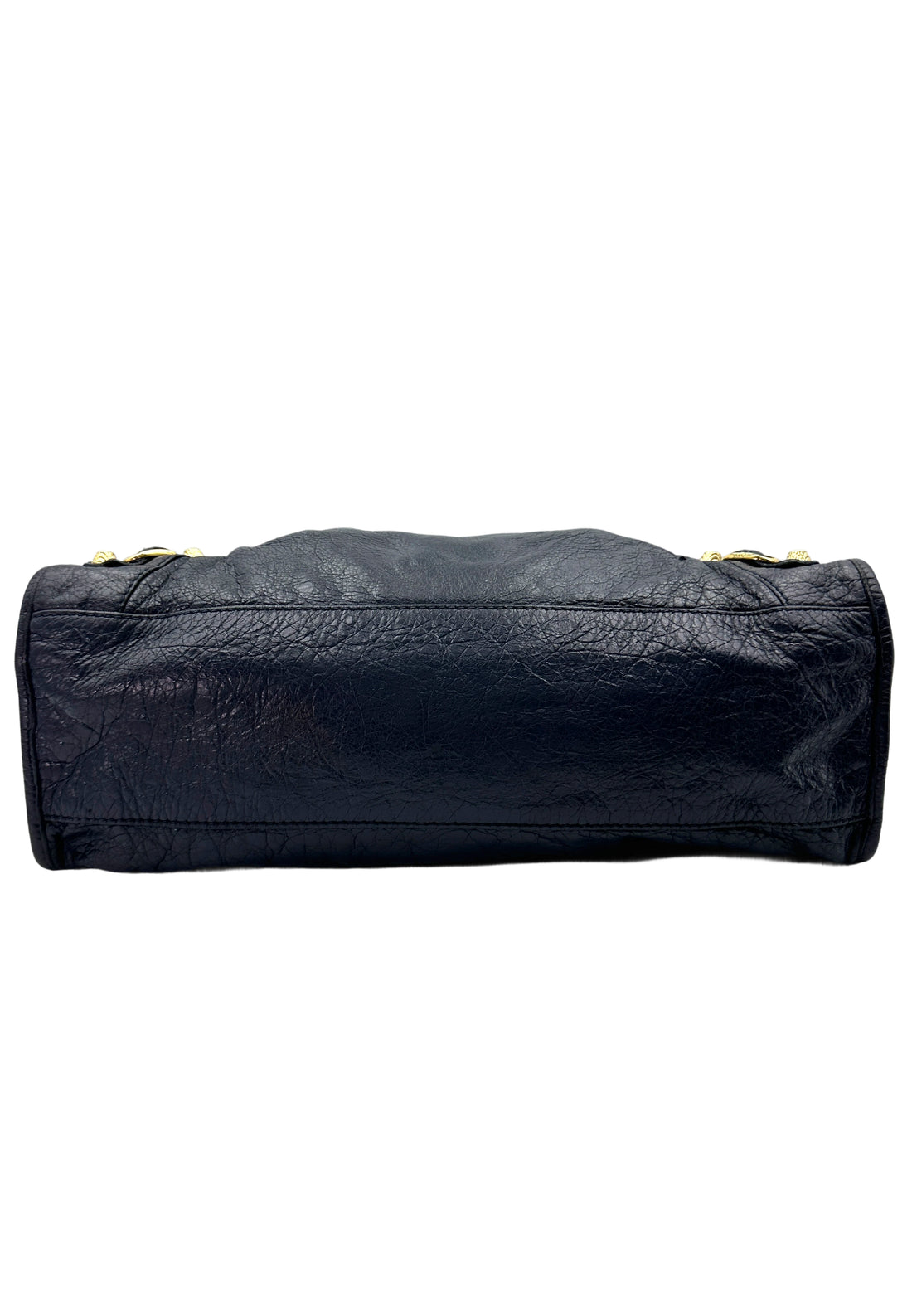 Balenciaga Moto Classic City Navy Leather Large Size Handle Bag BB69