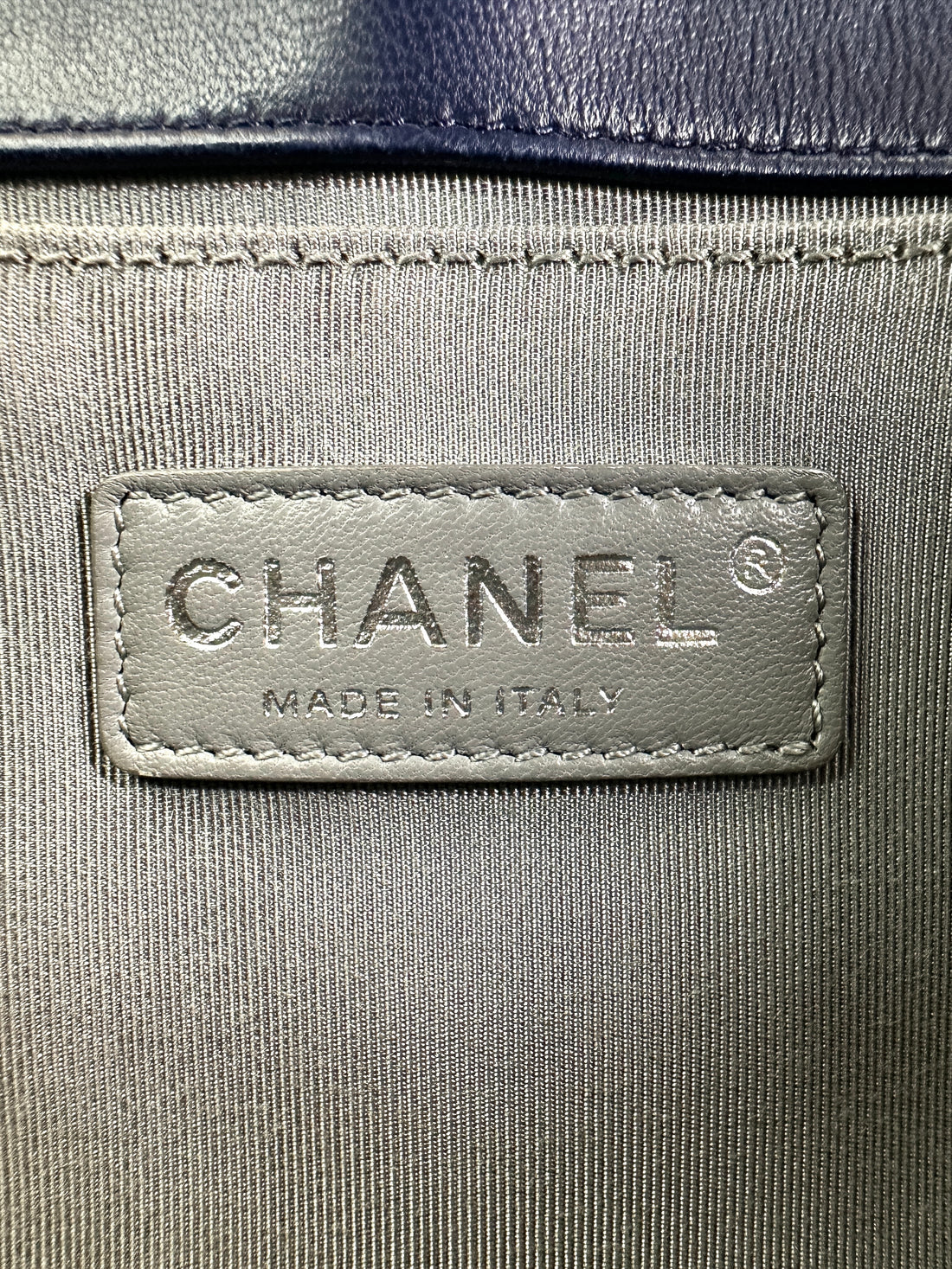 Chanel LeBoy Navy Quilted Leather Flap Bag With Silver Buckle(16***83) CC1892