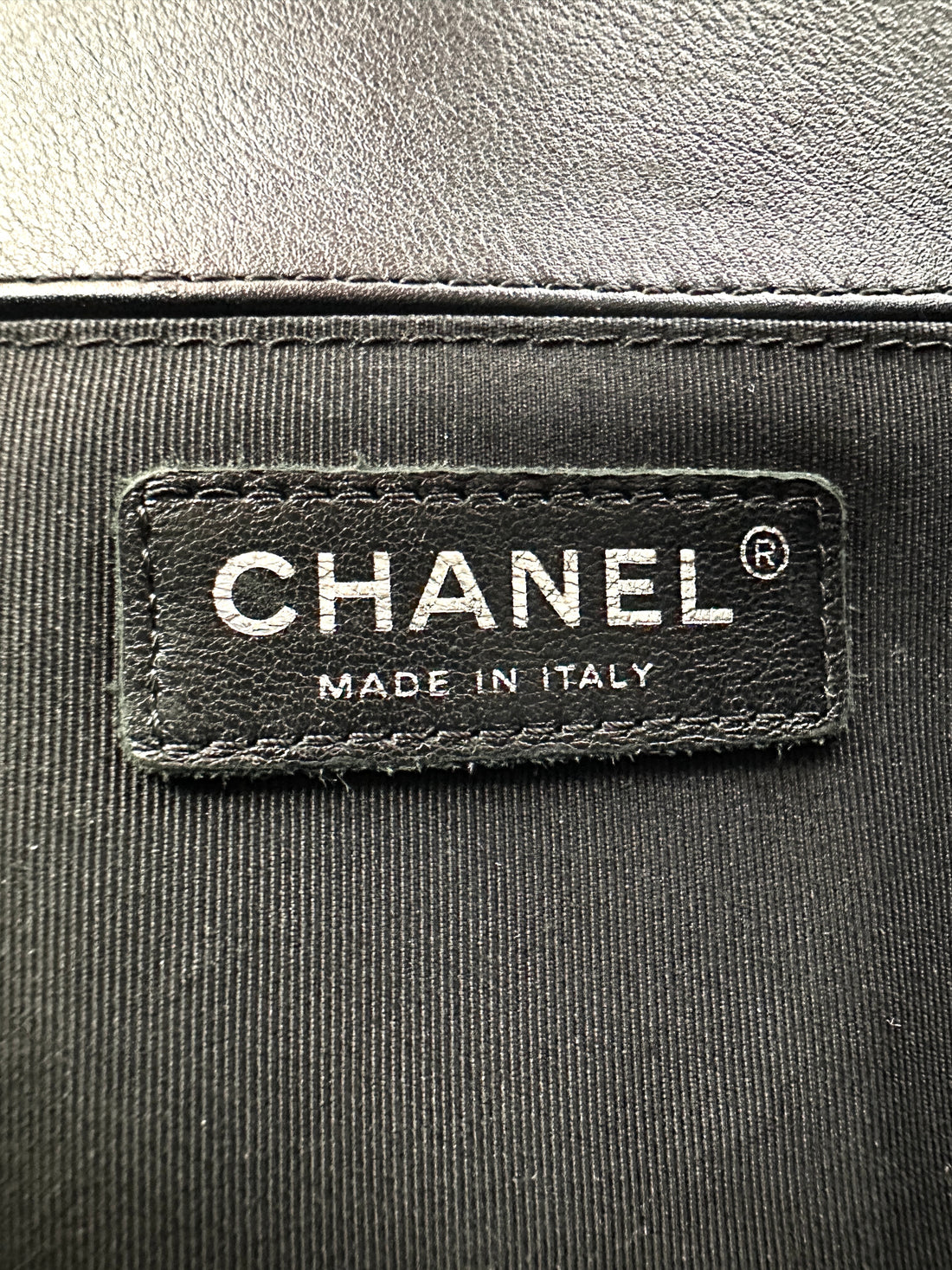 Chanel LeBoy Black/Navy Leather Medium Size Flap Bag With Silver Buckle(21***63) CC1893