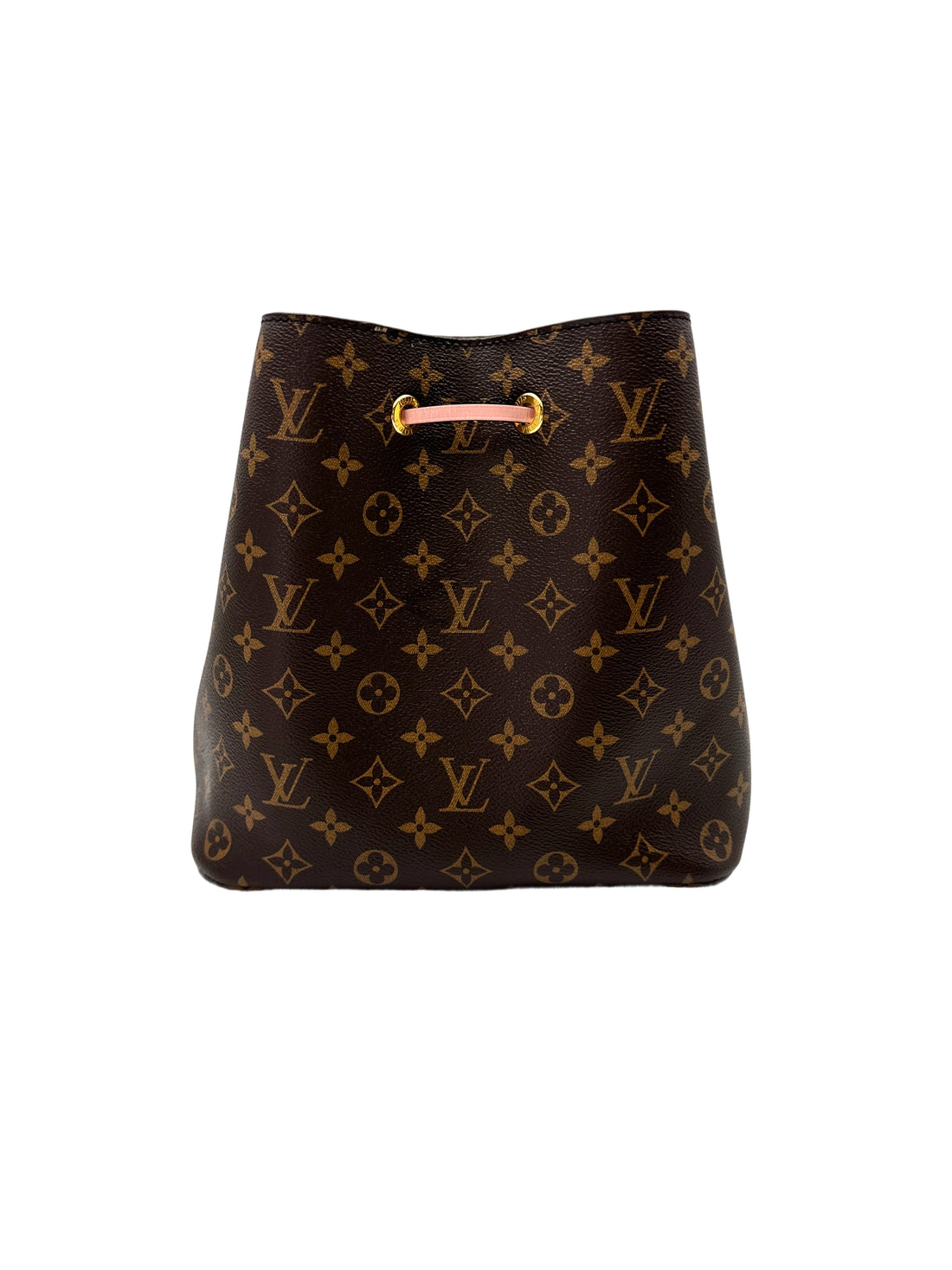Louis Vuitton Neonoe Monogram Canvas Bucket Bag With Pink Drawstring LV2629