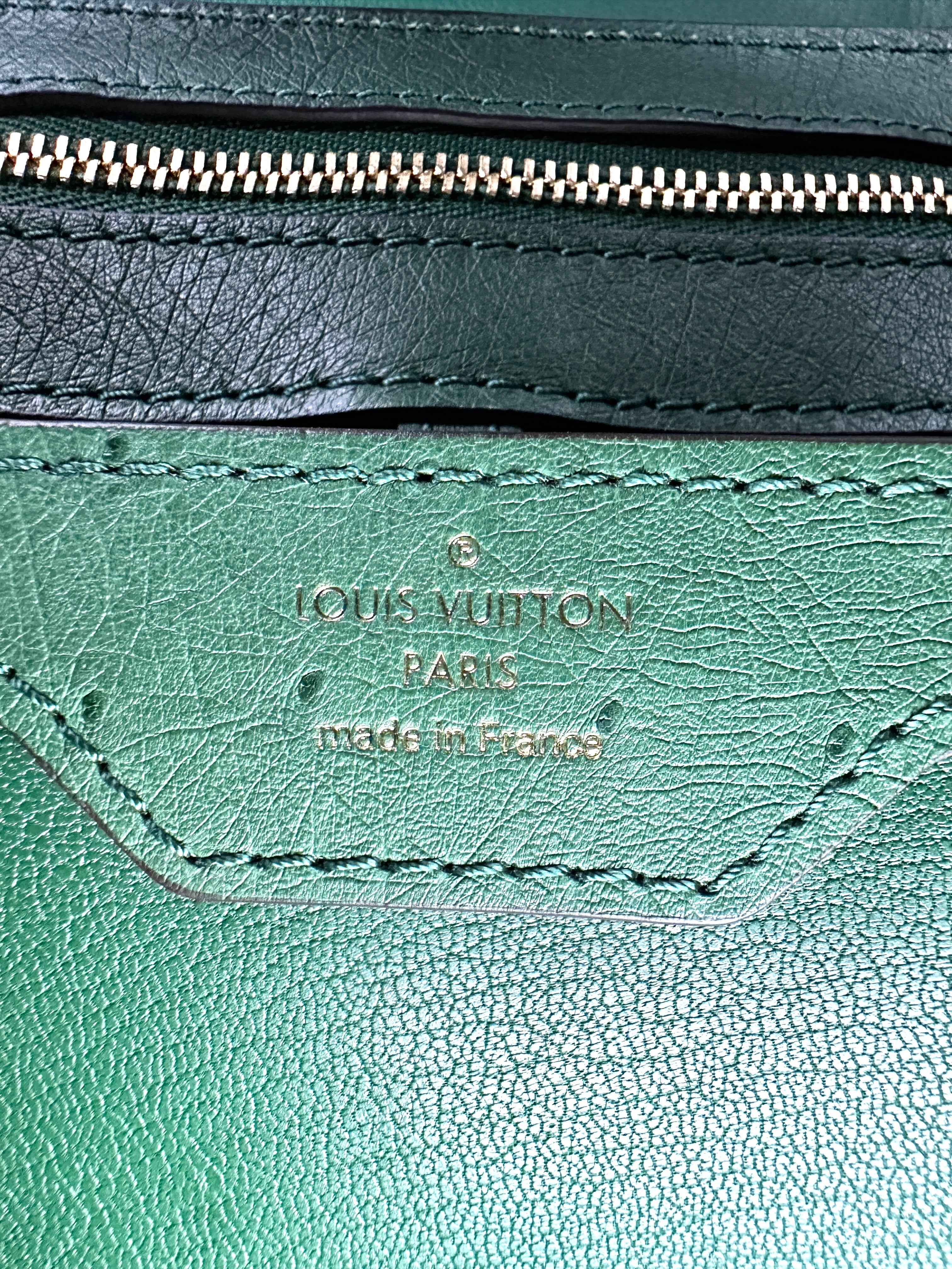 Louis Vuitton Capucines BB Green Ostrich Handle Bag IRIS213