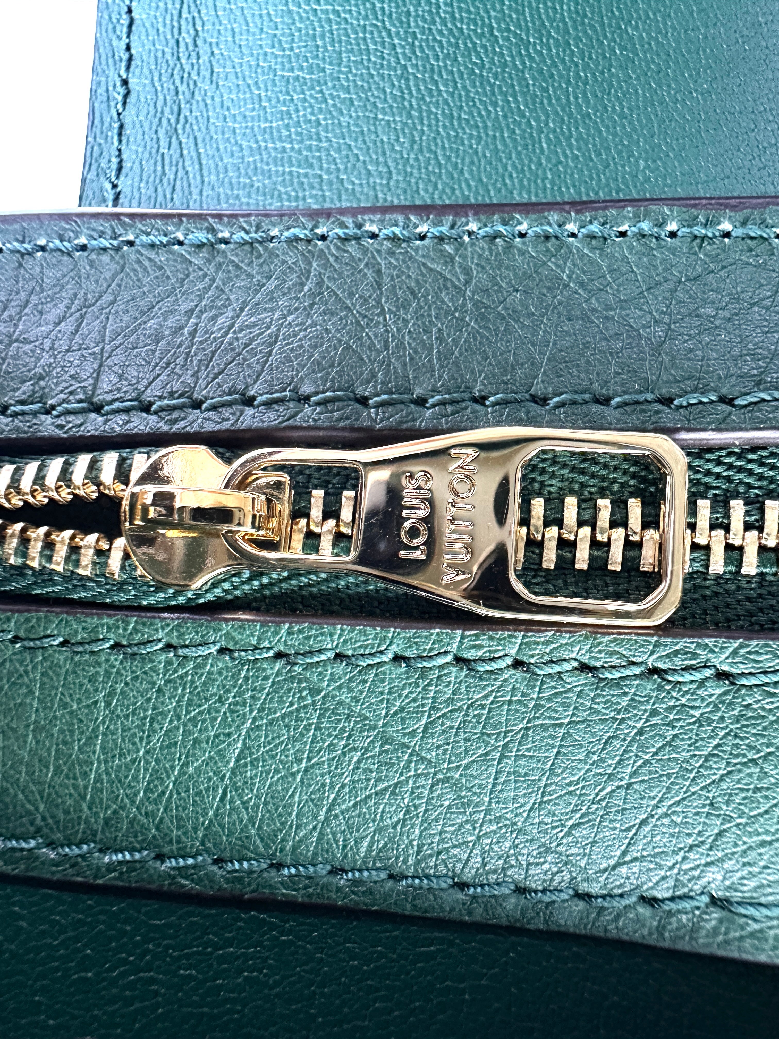 Louis Vuitton Capucines BB Green Ostrich Handle Bag IRIS213