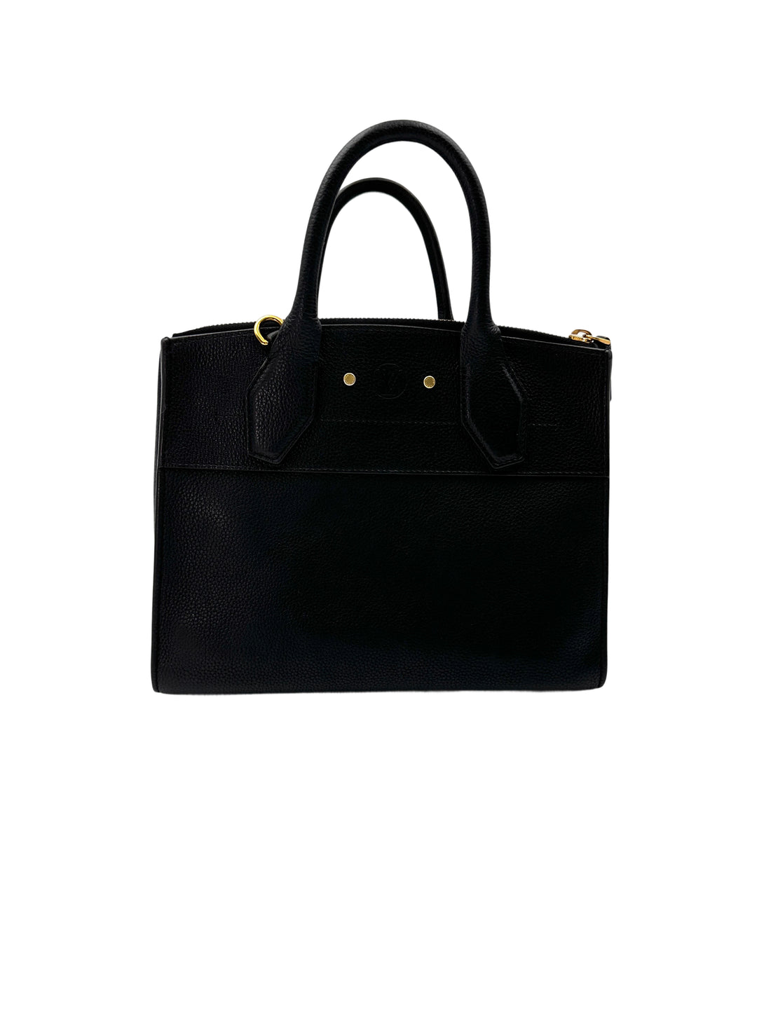 Louis Vuitton City Steamer Black Grained Leather Handle Bag LV2628