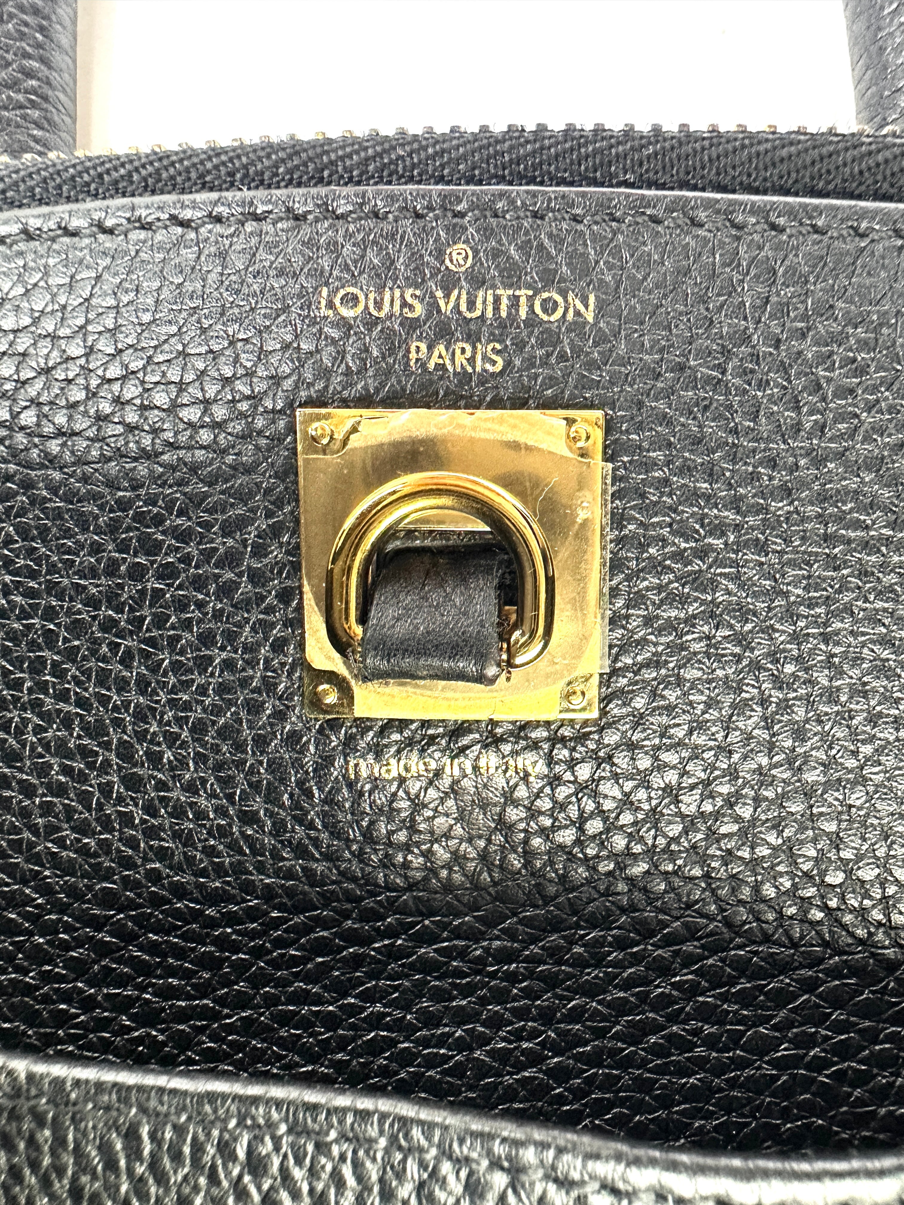 Louis Vuitton City Steamer Black Grained Leather Handle Bag LV2628