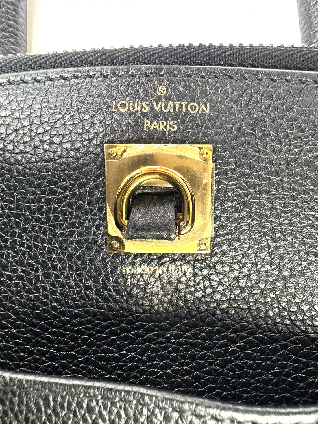 Louis Vuitton City Steamer Black Grained Leather Handle Bag LV2628