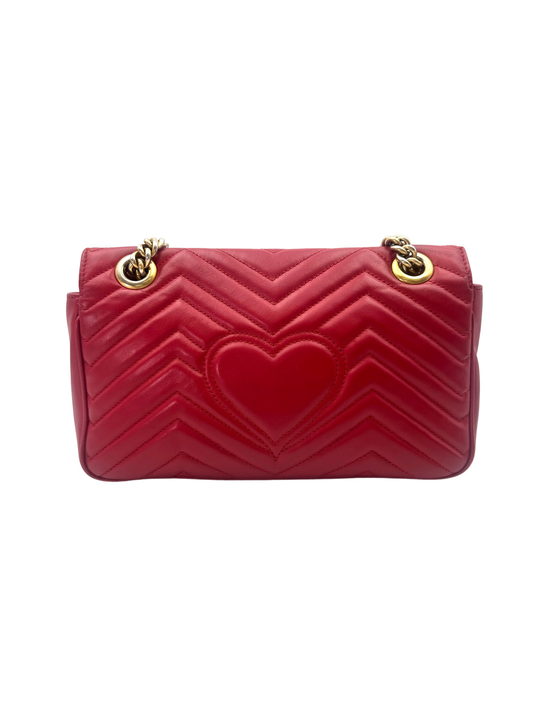 Gucci GG Marmont Red Matelasse Leather Shoulder Bag GG926