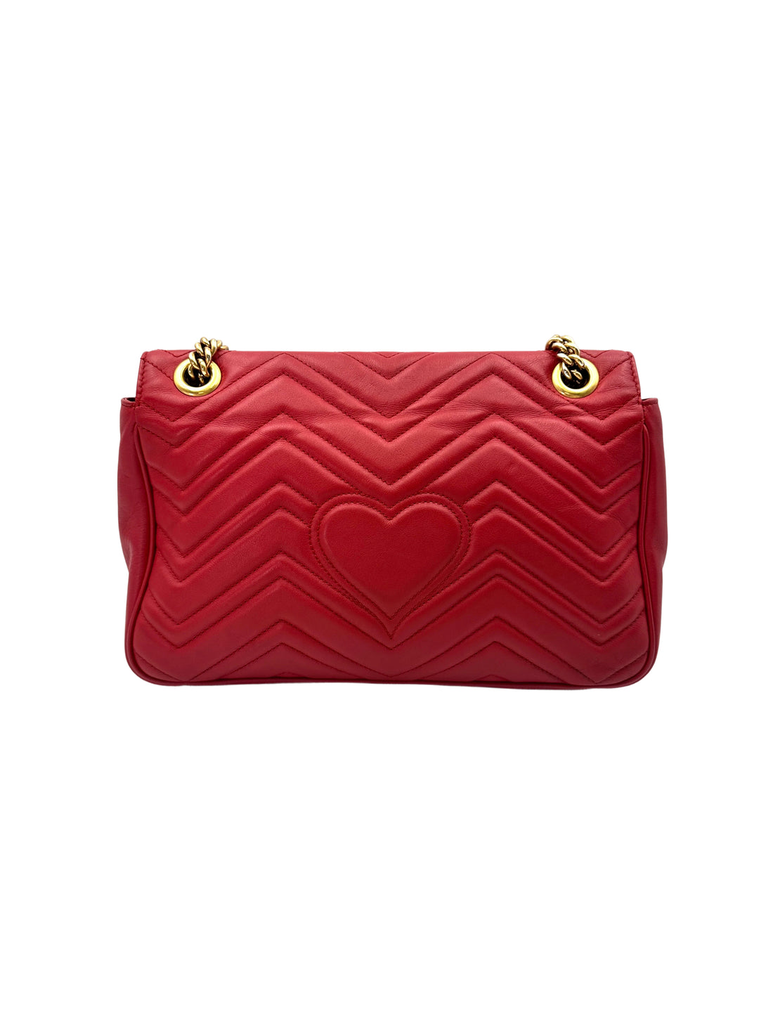 Gucci GG Marmont Red Matelasse Leather Large Size Flap Bag GG928