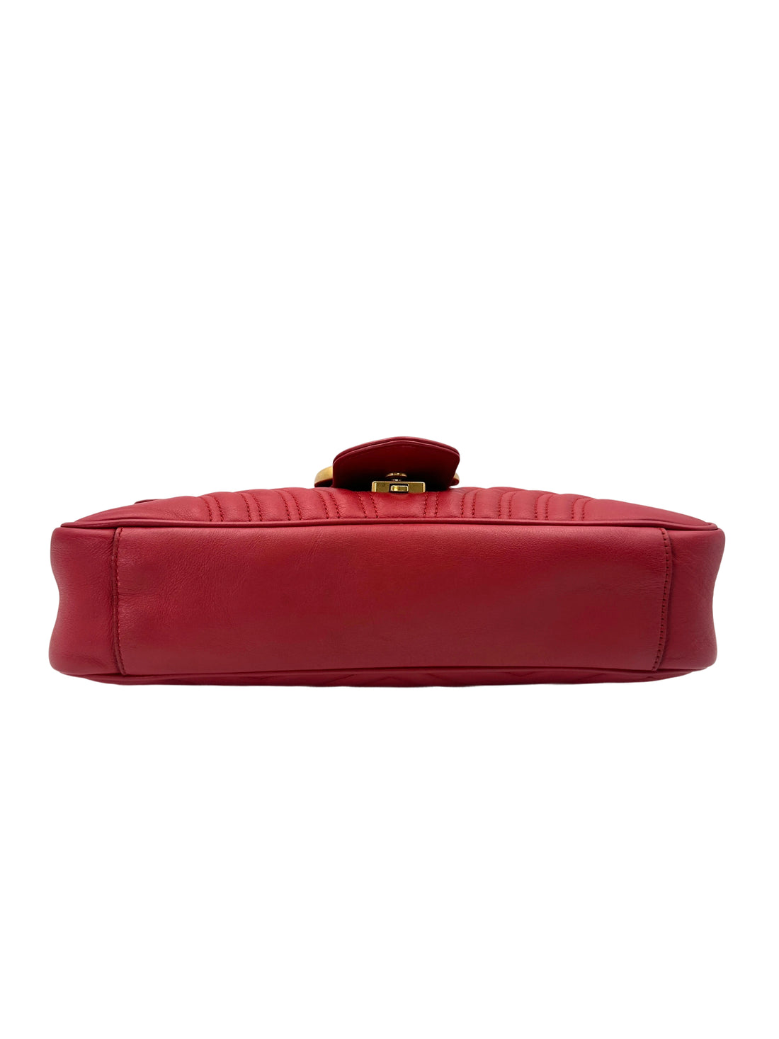 Gucci GG Marmont Red Matelasse Leather Large Size Flap Bag GG928