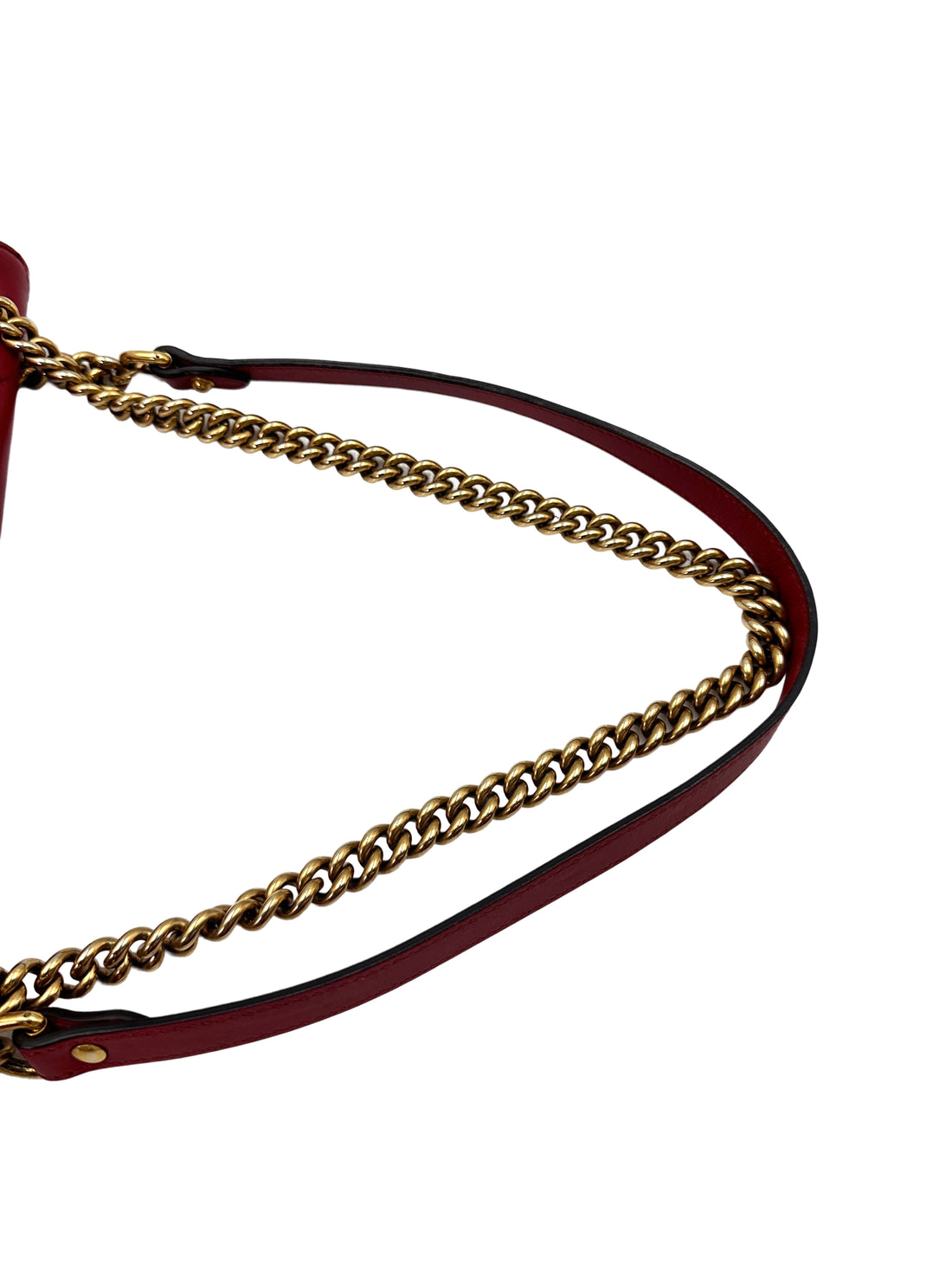 Gucci GG Marmont Red Matelasse Leather Large Size Flap Bag GG928