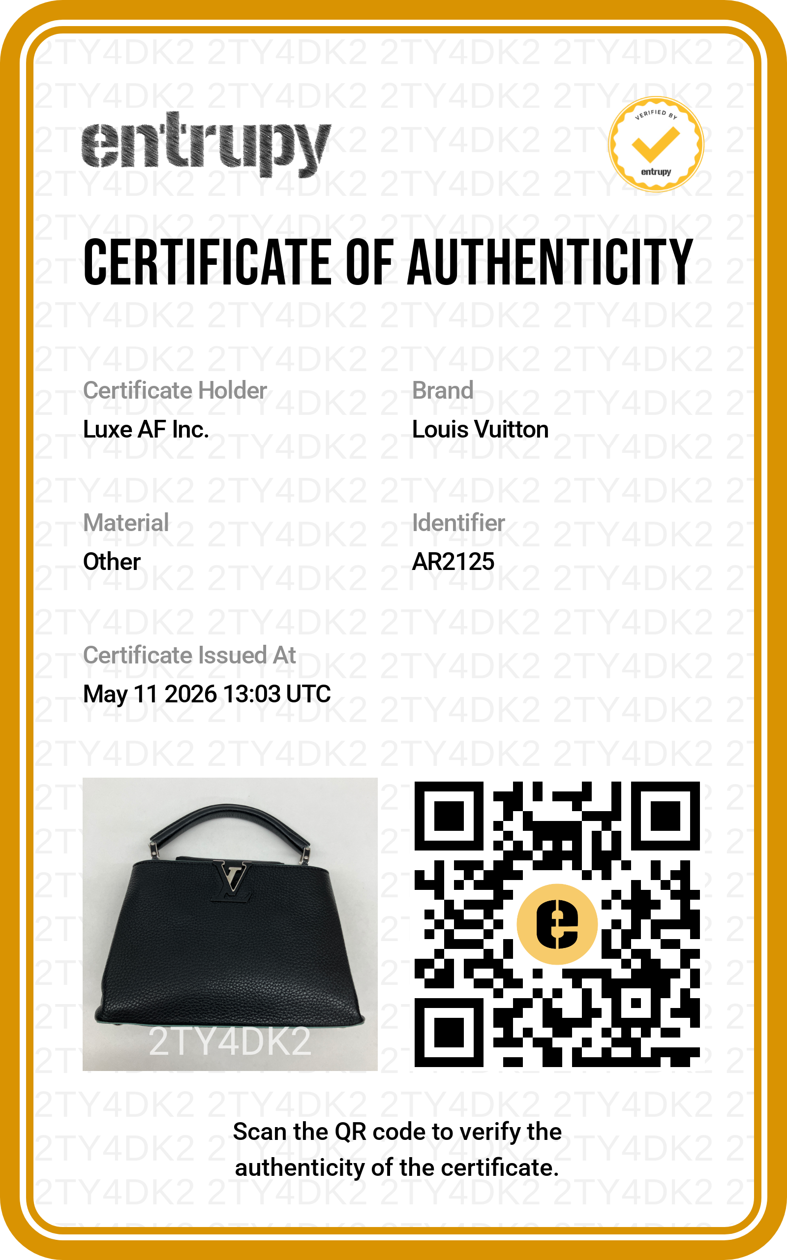 Louis Vuitton Capucines BB Black Leather Handle Bag LV2769