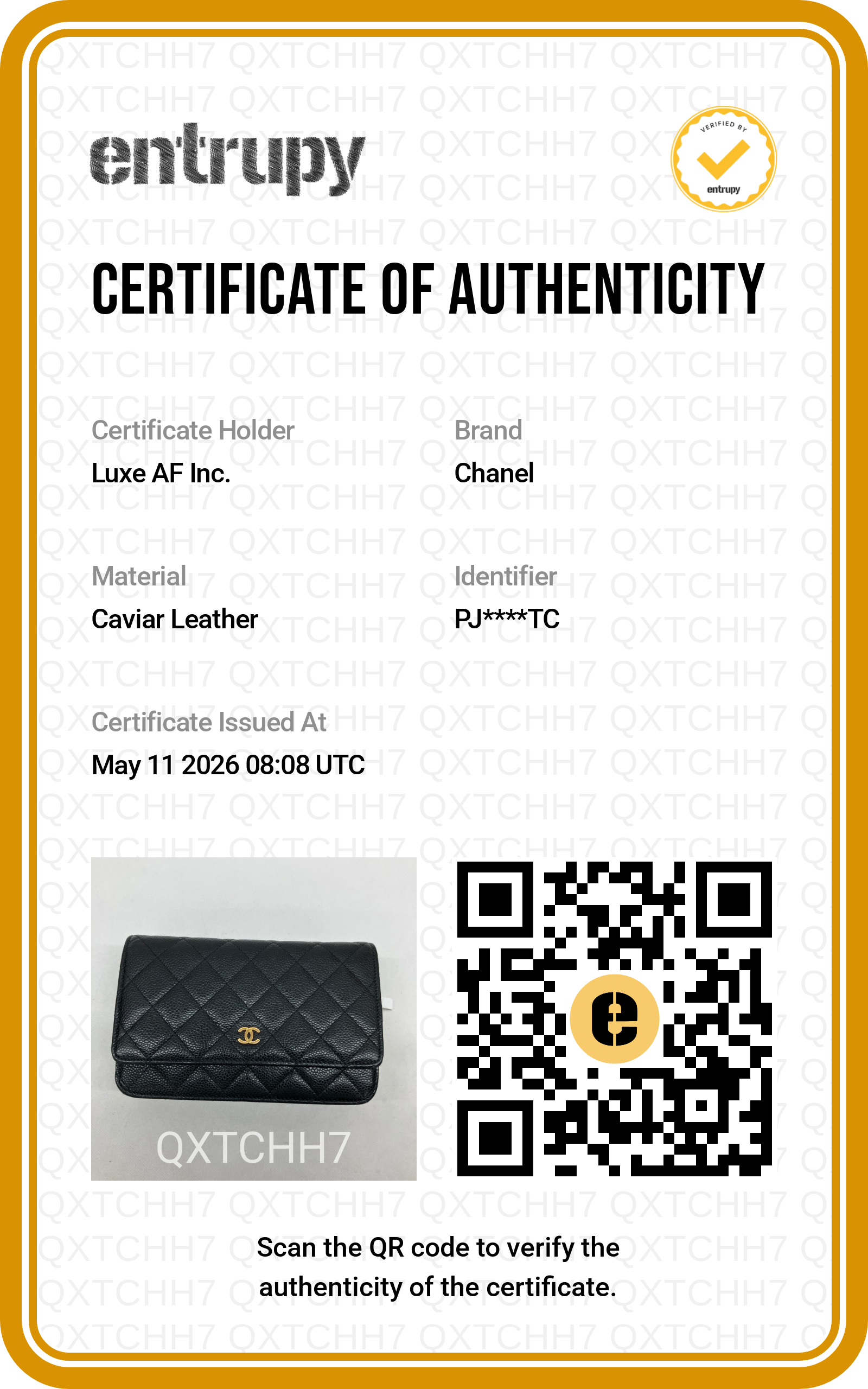 Chanel Black Quilted Calfskin Wallet On Chain With Gold Buckle(PG***TC) IRIS212