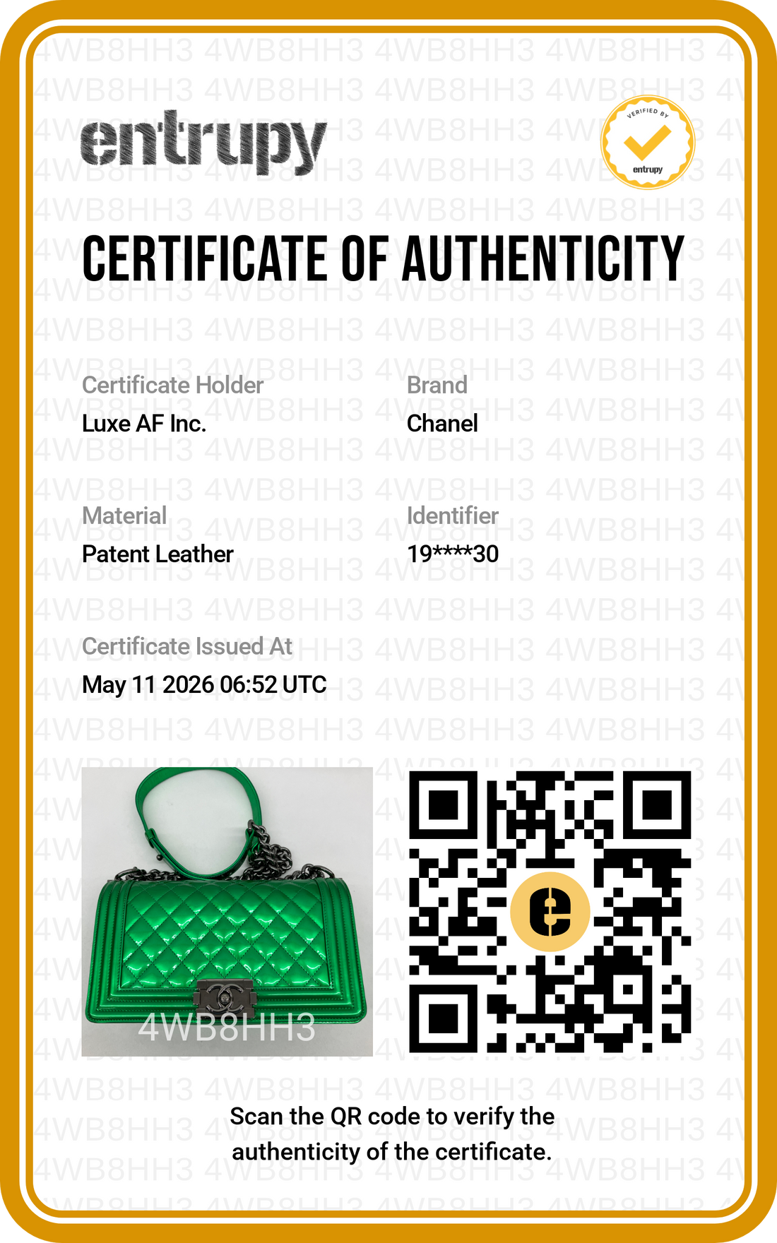 Chanel LeBoy Metallic Green Quilted Leather Flap Bag With Silver Buckle(19***30) CC1885