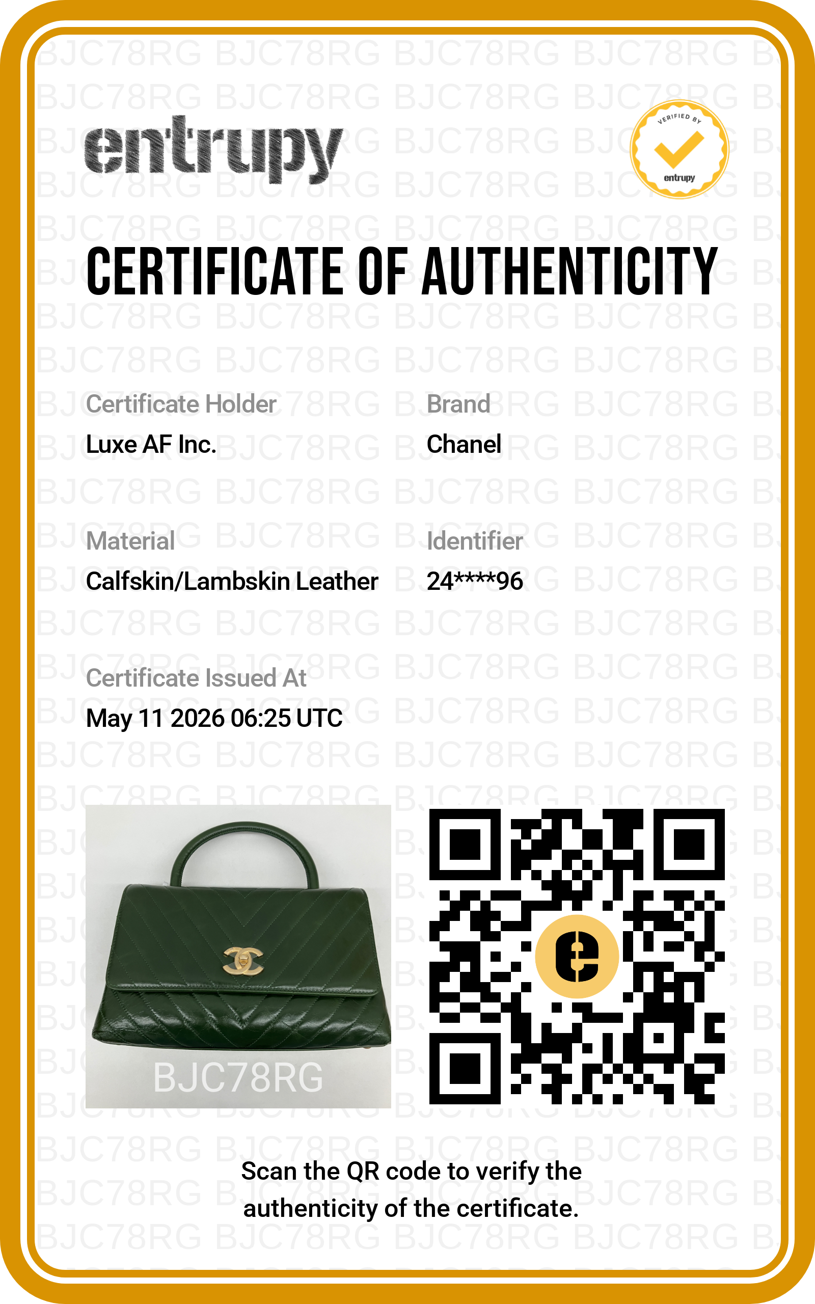 Chanel CoCo Handle Green Chevron Quilted Leather Medium Size Handle Bag With Gold Buckle(24***96) C1888