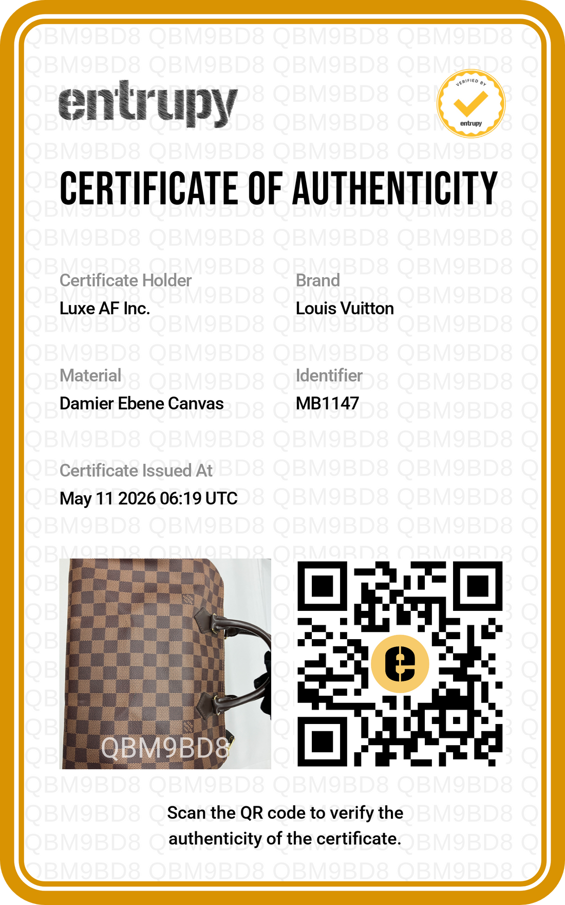 Louis Vuitton Speedy30 Damier Ebene Handle Bag LV2618