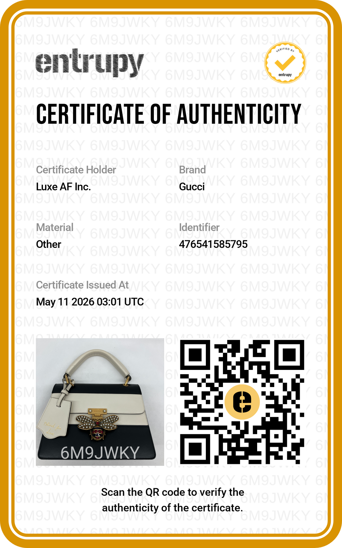 Gucci Queen Margaret Bee Black/White Leather Top Handle Bag GG913
