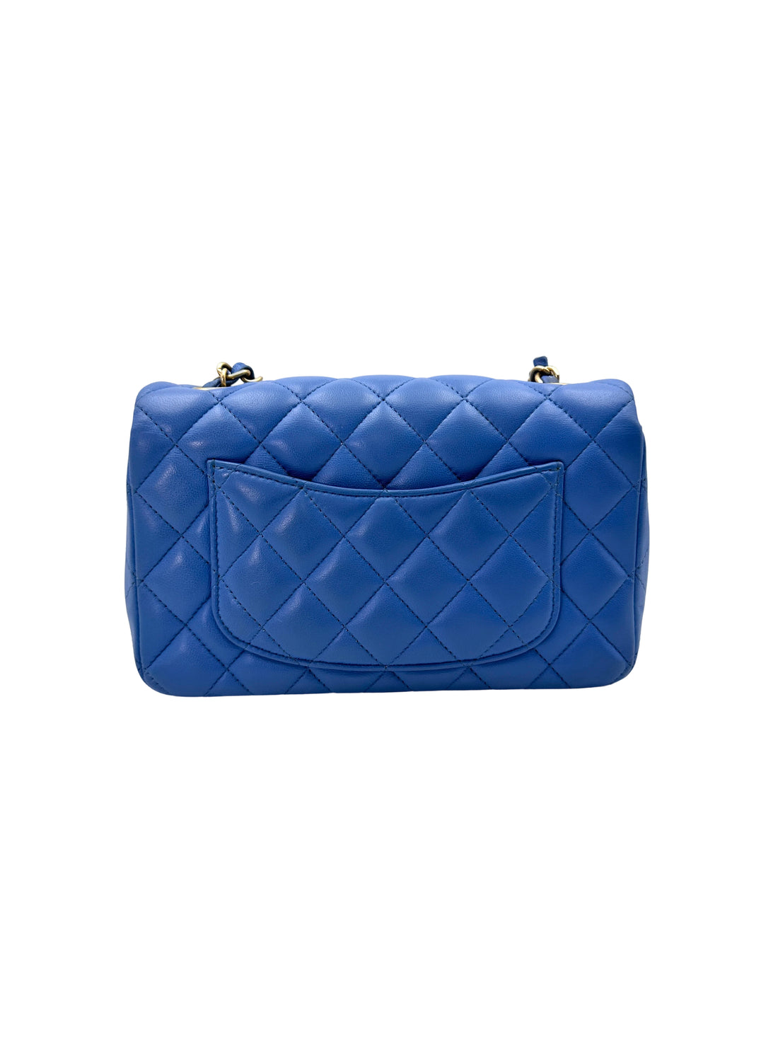 Chanel Classic Flap Blue Quilted Leather Shoulder Bag With Gold Buckle(27***66) CC1889