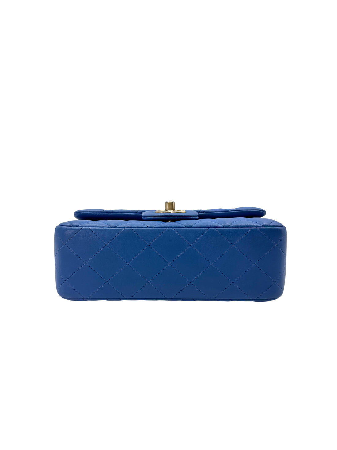 Chanel Classic Flap Blue Quilted Leather Shoulder Bag With Gold Buckle(27***66) CC1889
