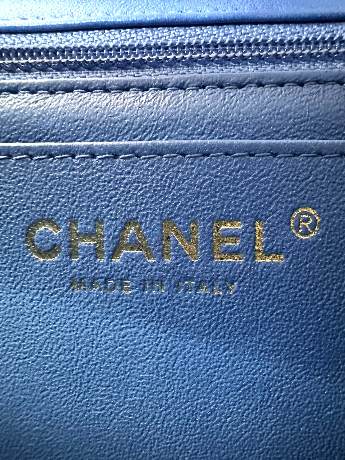 Chanel Classic Flap Blue Quilted Leather Shoulder Bag With Gold Buckle(27***66) CC1889
