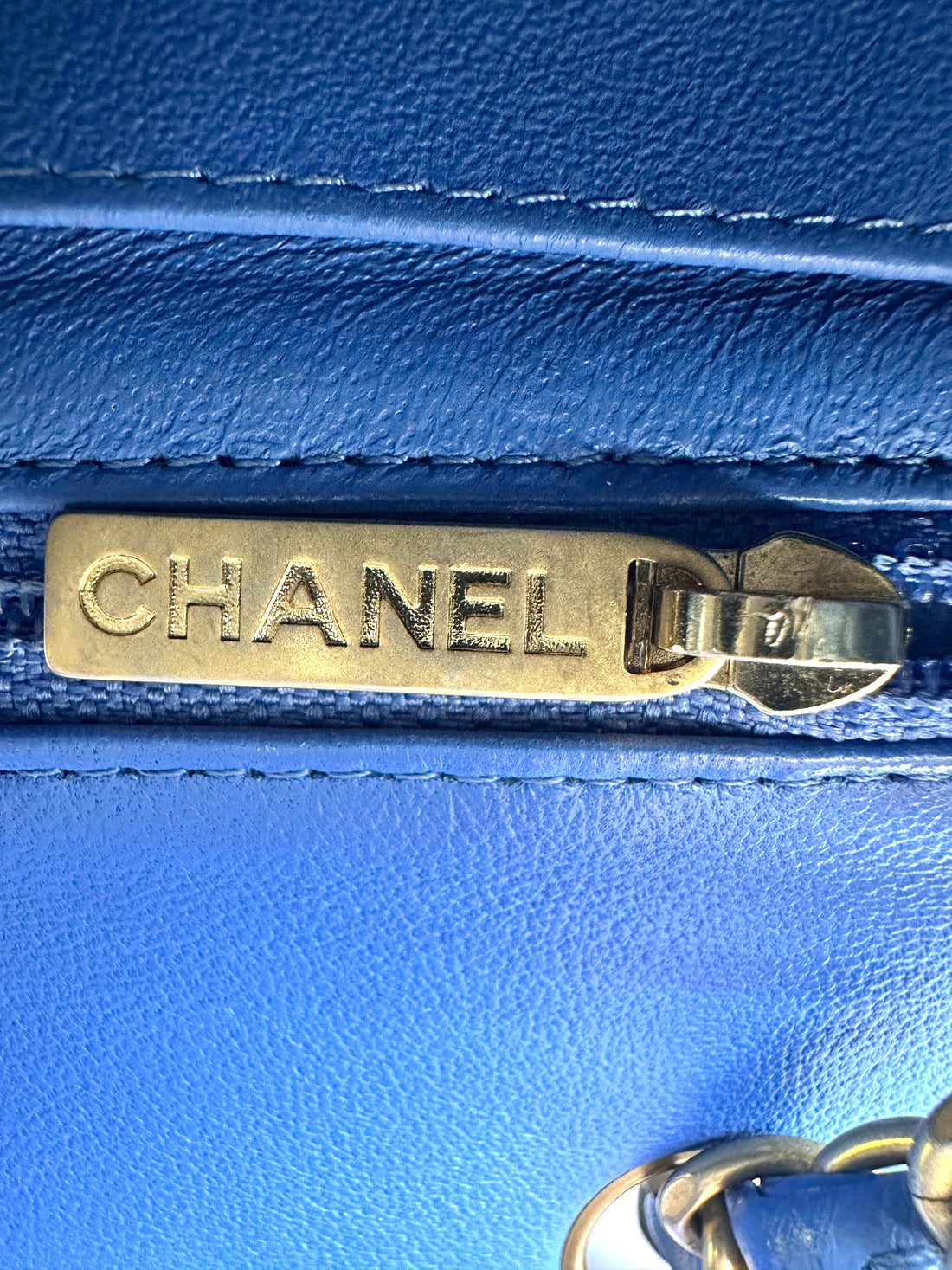 Chanel Classic Flap Blue Quilted Leather Shoulder Bag With Gold Buckle(27***66) CC1889