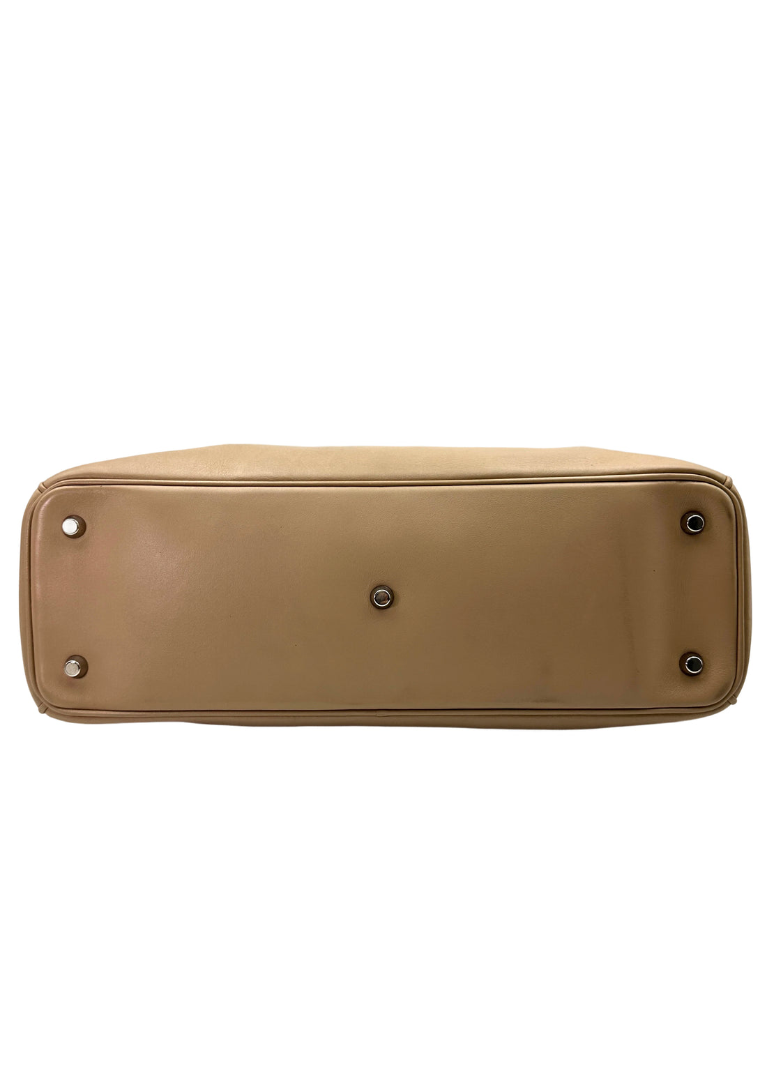 Christian Dior Diorissimo Beige Leather Large Size Top Handle Bag With Pouch DR719