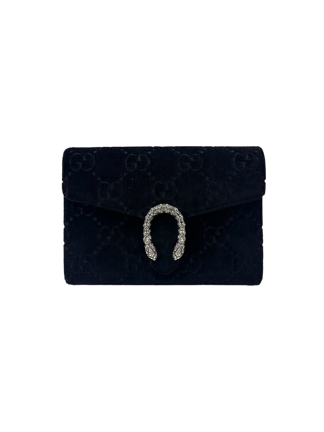 Gucci Dionysus Black Velvet Wallet On Chain GG923