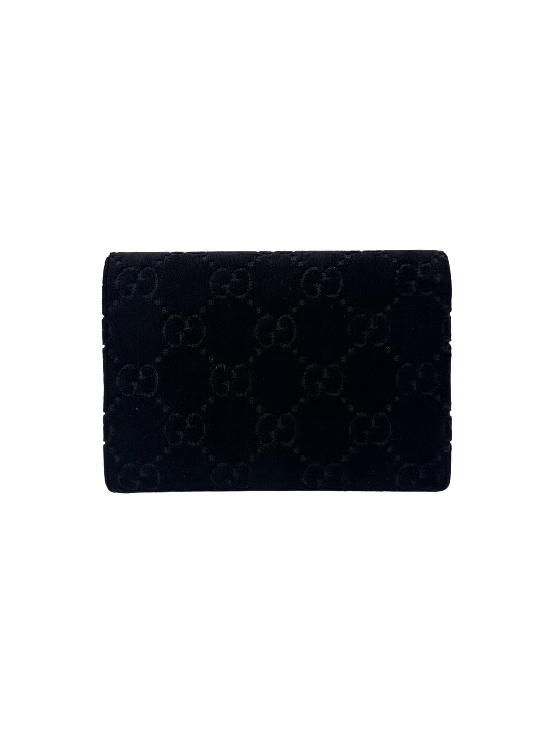 Gucci Dionysus Black Velvet Wallet On Chain GG923