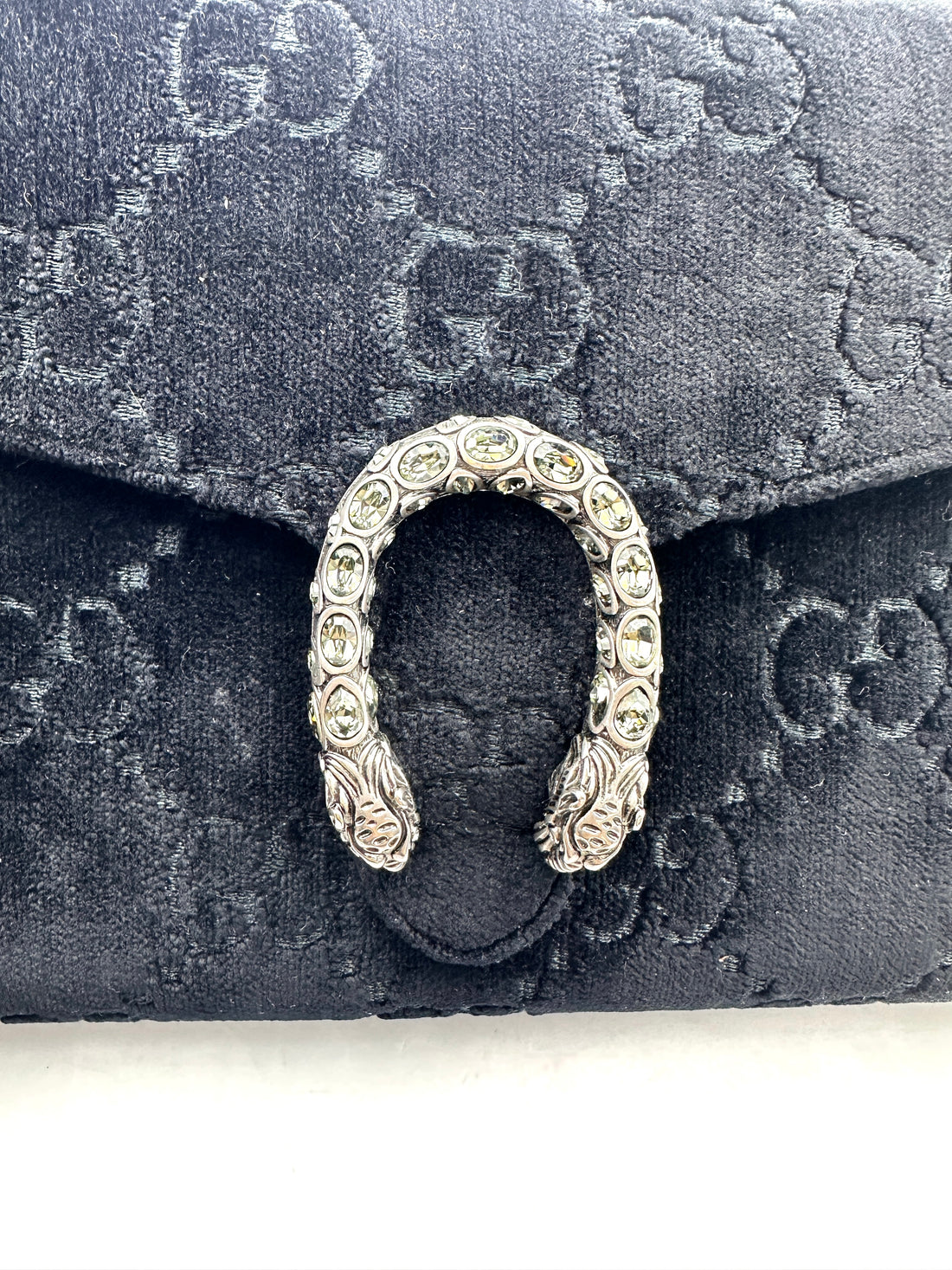 Gucci Dionysus Black Velvet Wallet On Chain GG923