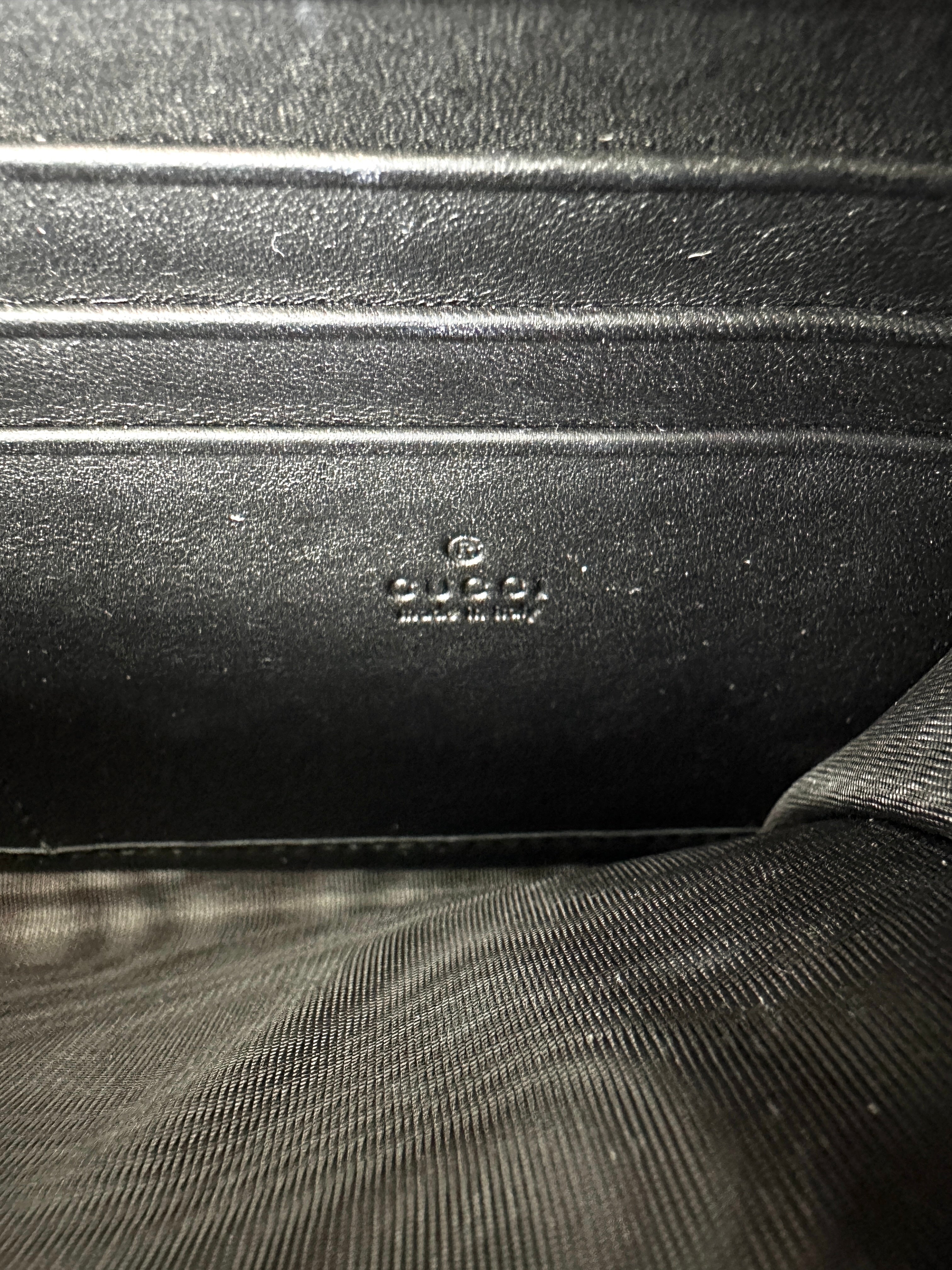 Gucci Dionysus Black Velvet Wallet On Chain GG923
