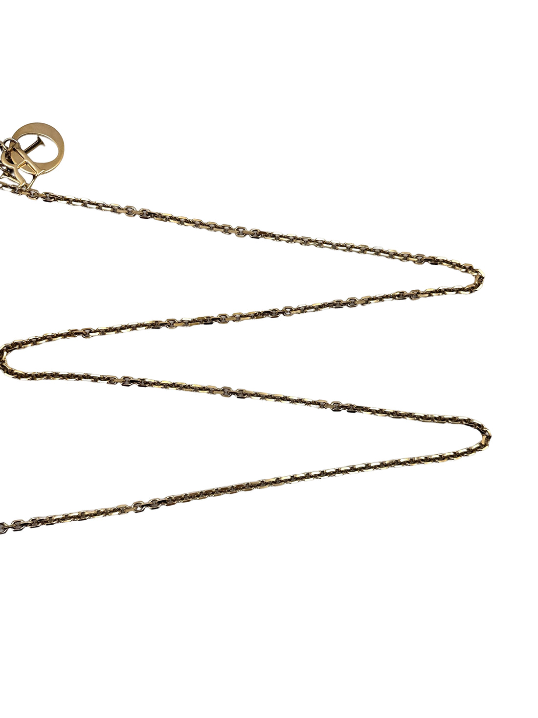 Christian Dior Silver Cannage Leather Wallet On Chain DR720