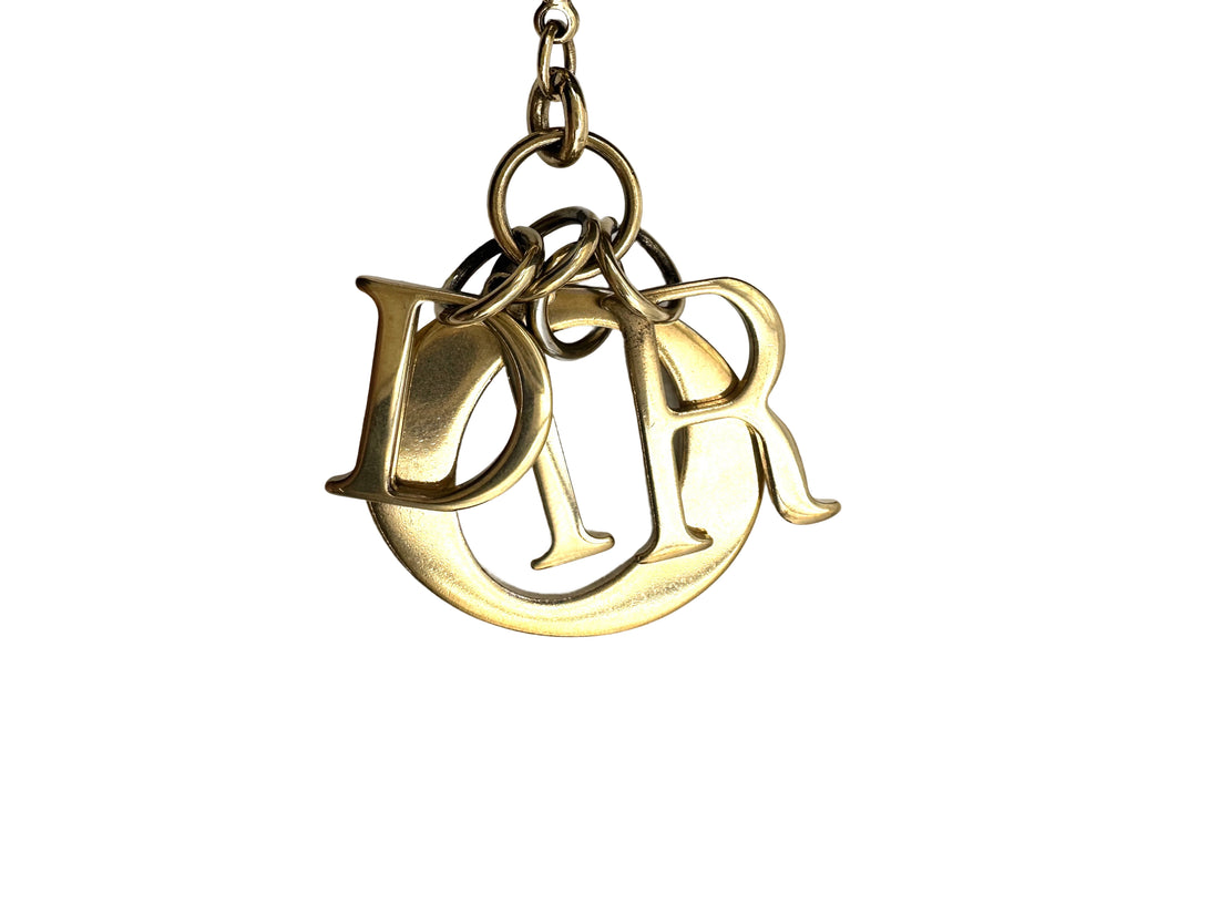 Christian Dior Silver Cannage Leather Wallet On Chain DR720