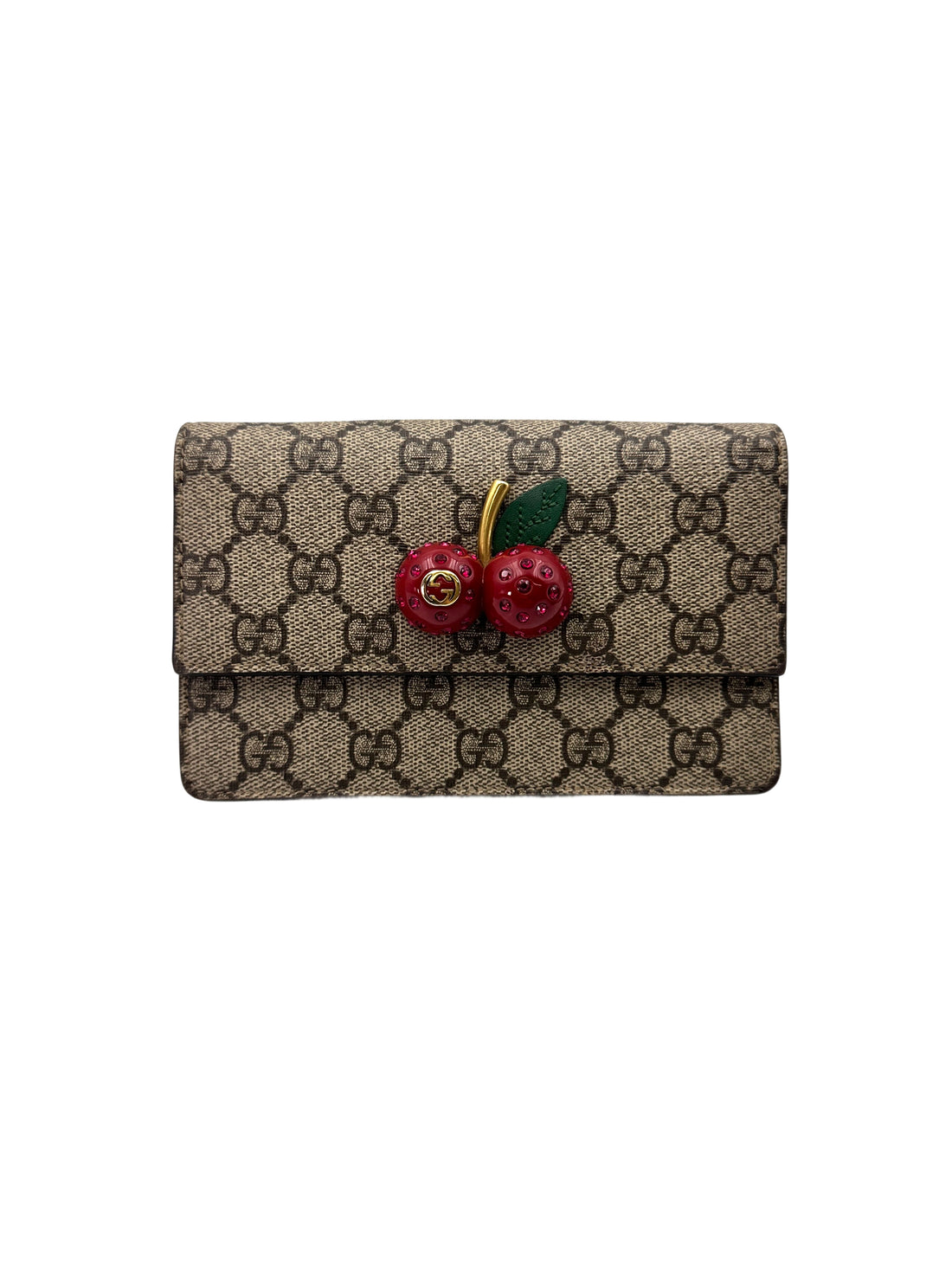 Gucci Cherry GG Supreme Chain Shoulder Bag GG917