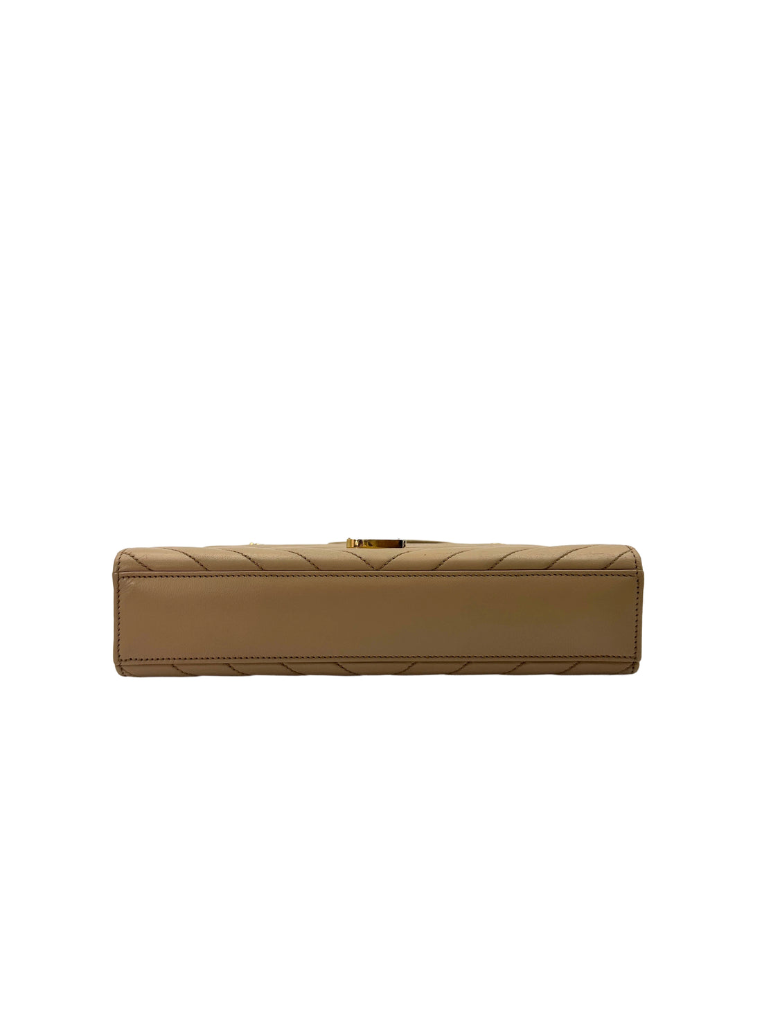 Saint Laurent Envelope Beige Chevron Quilted Leather Shoulder Bag SL199