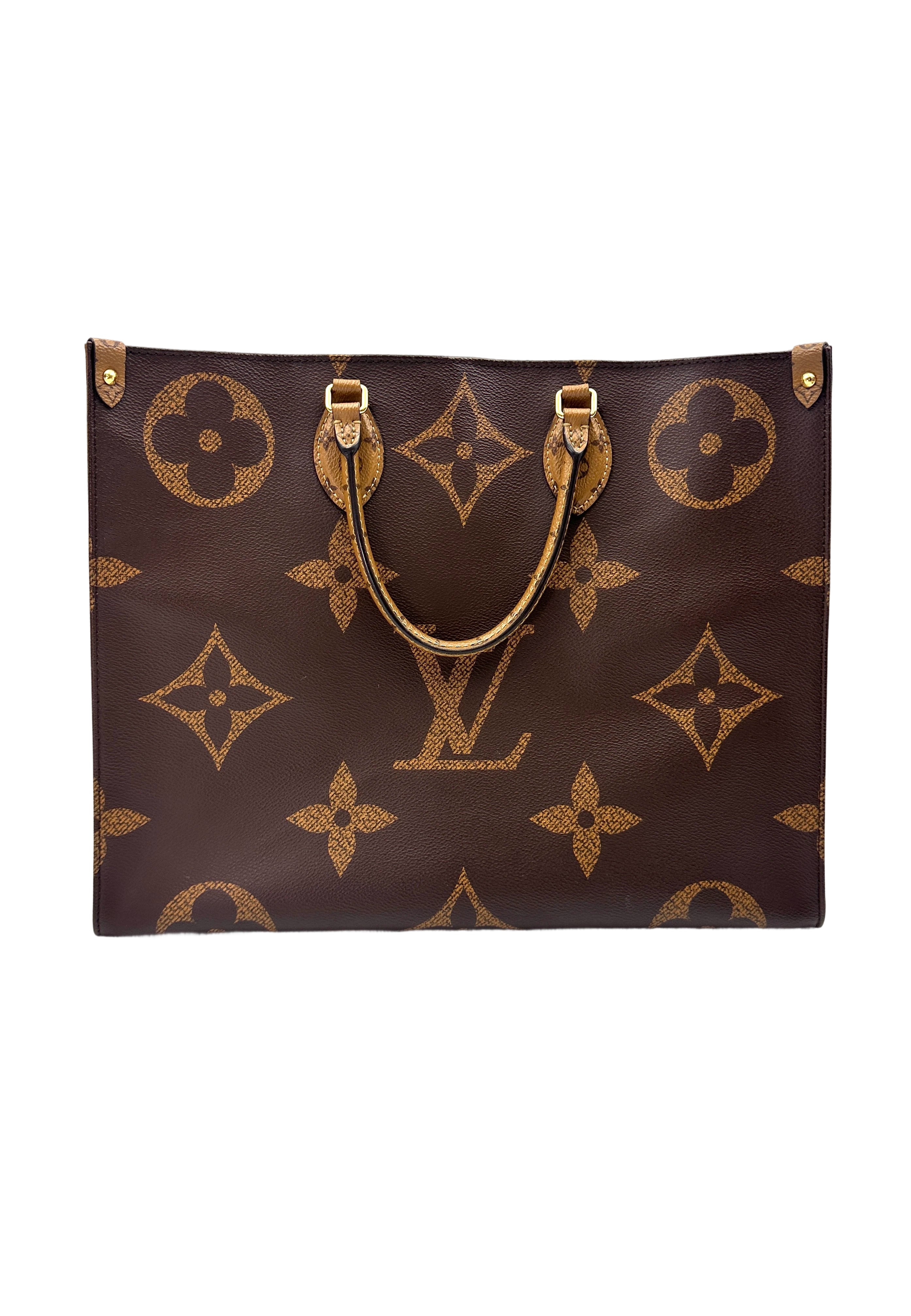 Louis Vuitton OnTheGo GM Brown Monogram Canvas Tote Handle Bag LV2637