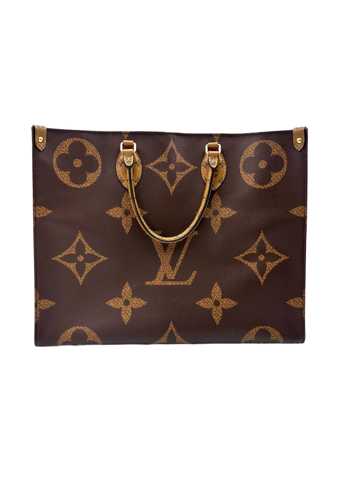 Louis Vuitton OnTheGo GM Brown Monogram Canvas Tote Handle Bag LV2637