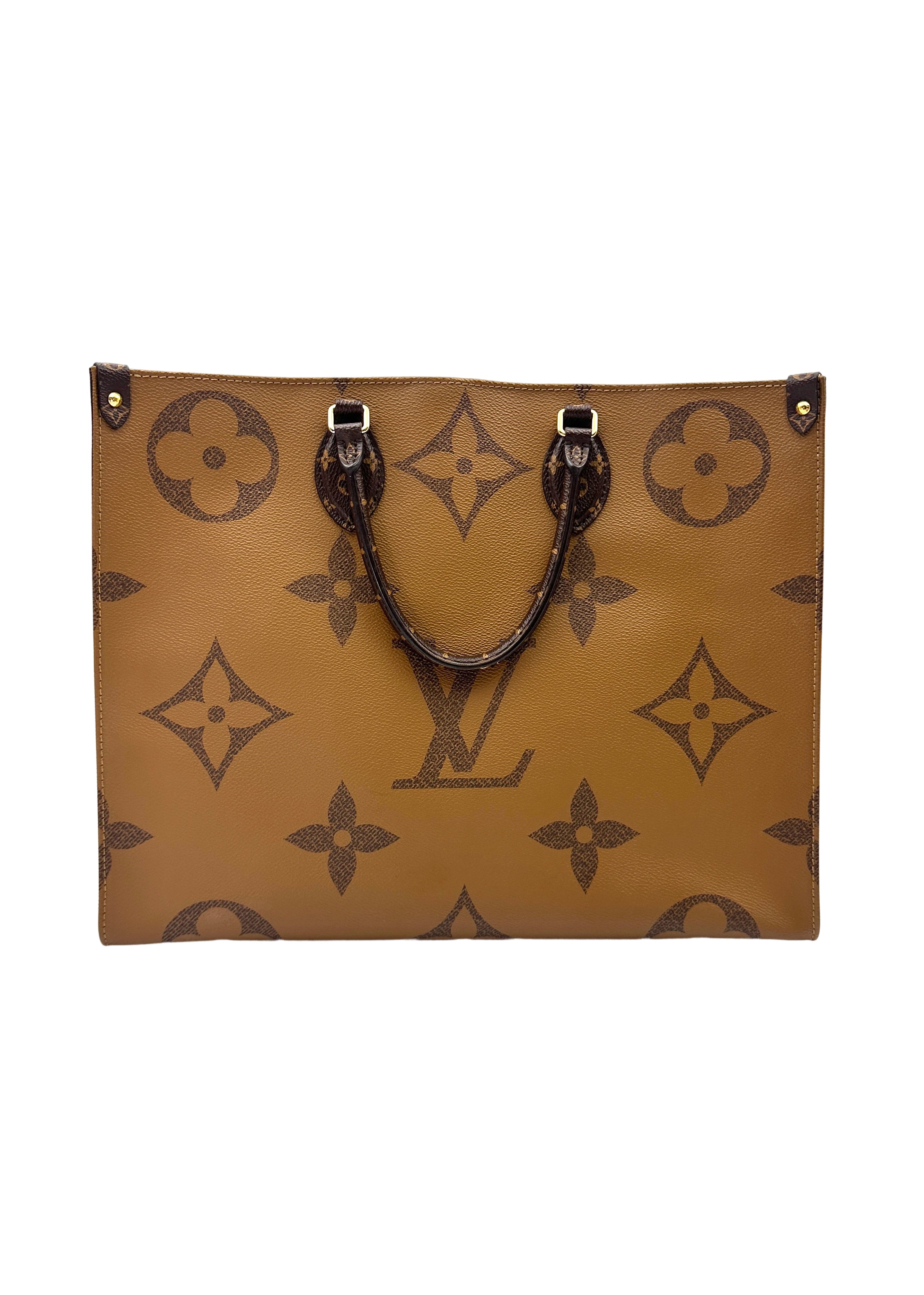 Louis Vuitton OnTheGo GM Brown Monogram Canvas Tote Handle Bag LV2637