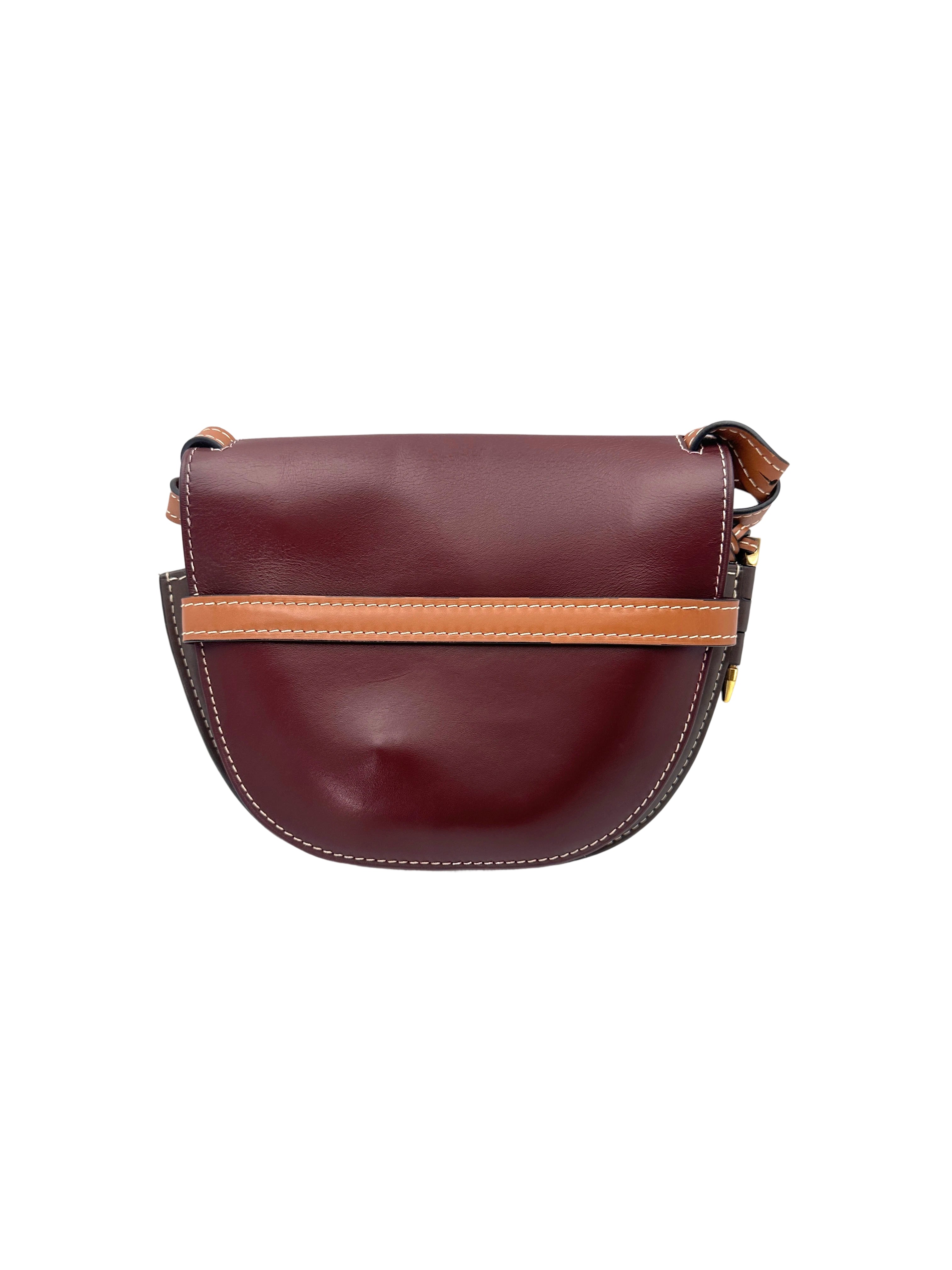 Loewe Gate Dark Red Leather Medium Size Shoulder Bag LW88