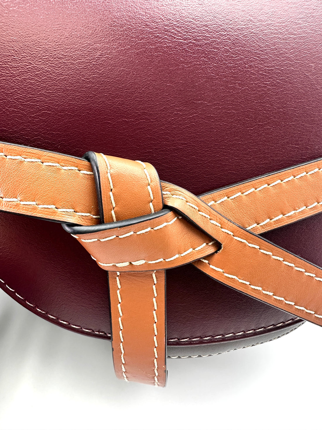 Loewe Gate Dark Red Leather Medium Size Shoulder Bag LW88